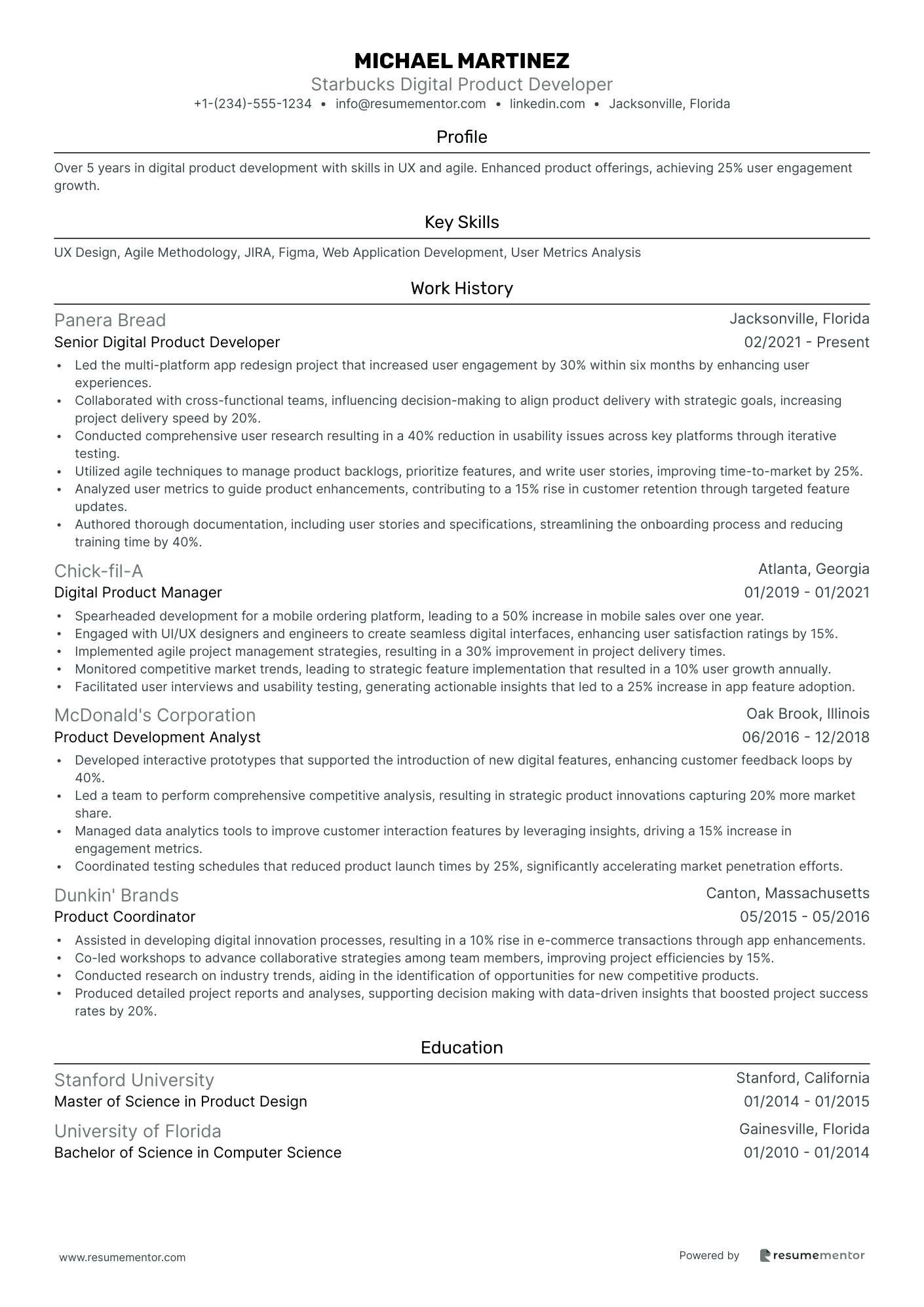 Starbucks Digital Product Developer