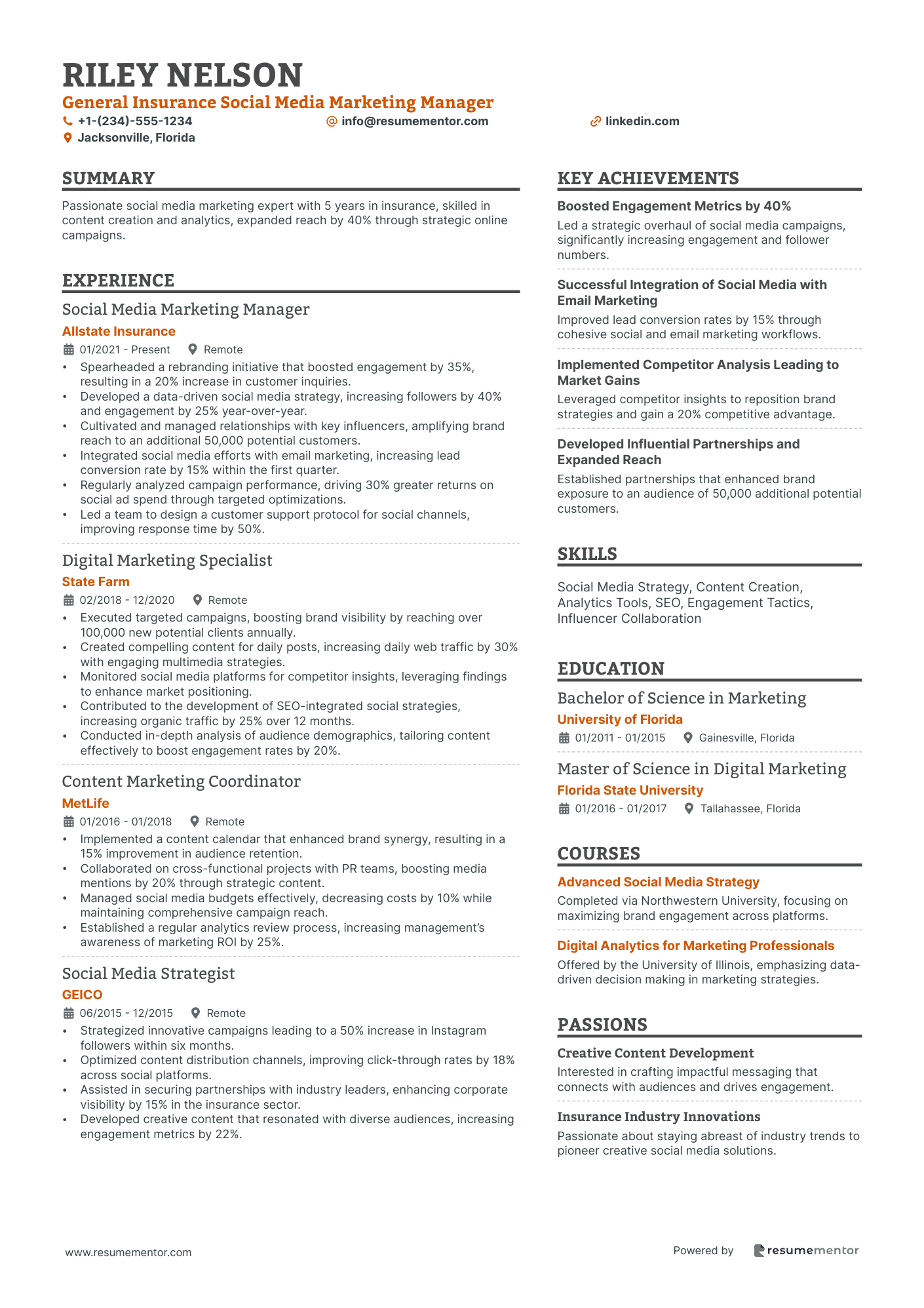 General Insurance Social Media Marketing Manager