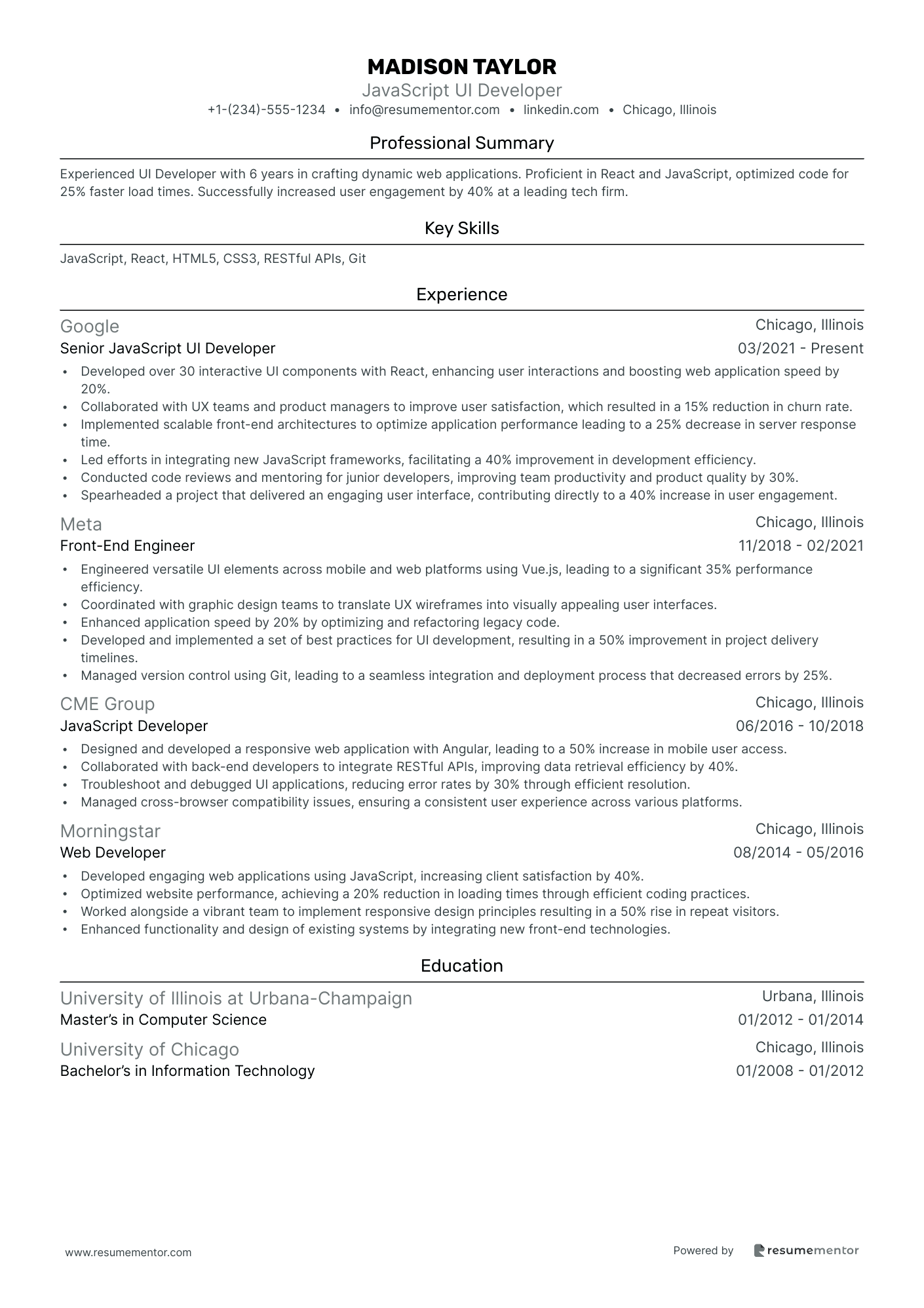 JavaScript UI Developer