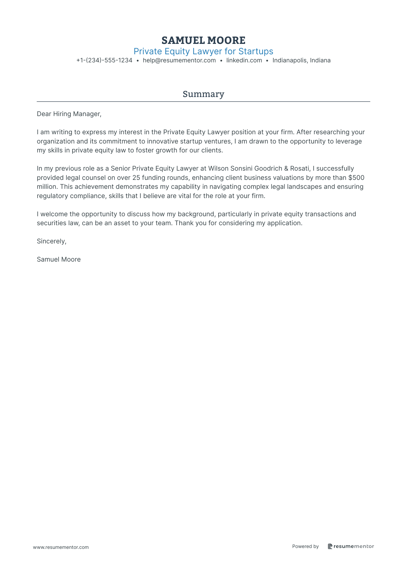 Private Equity Lawyer for Startups