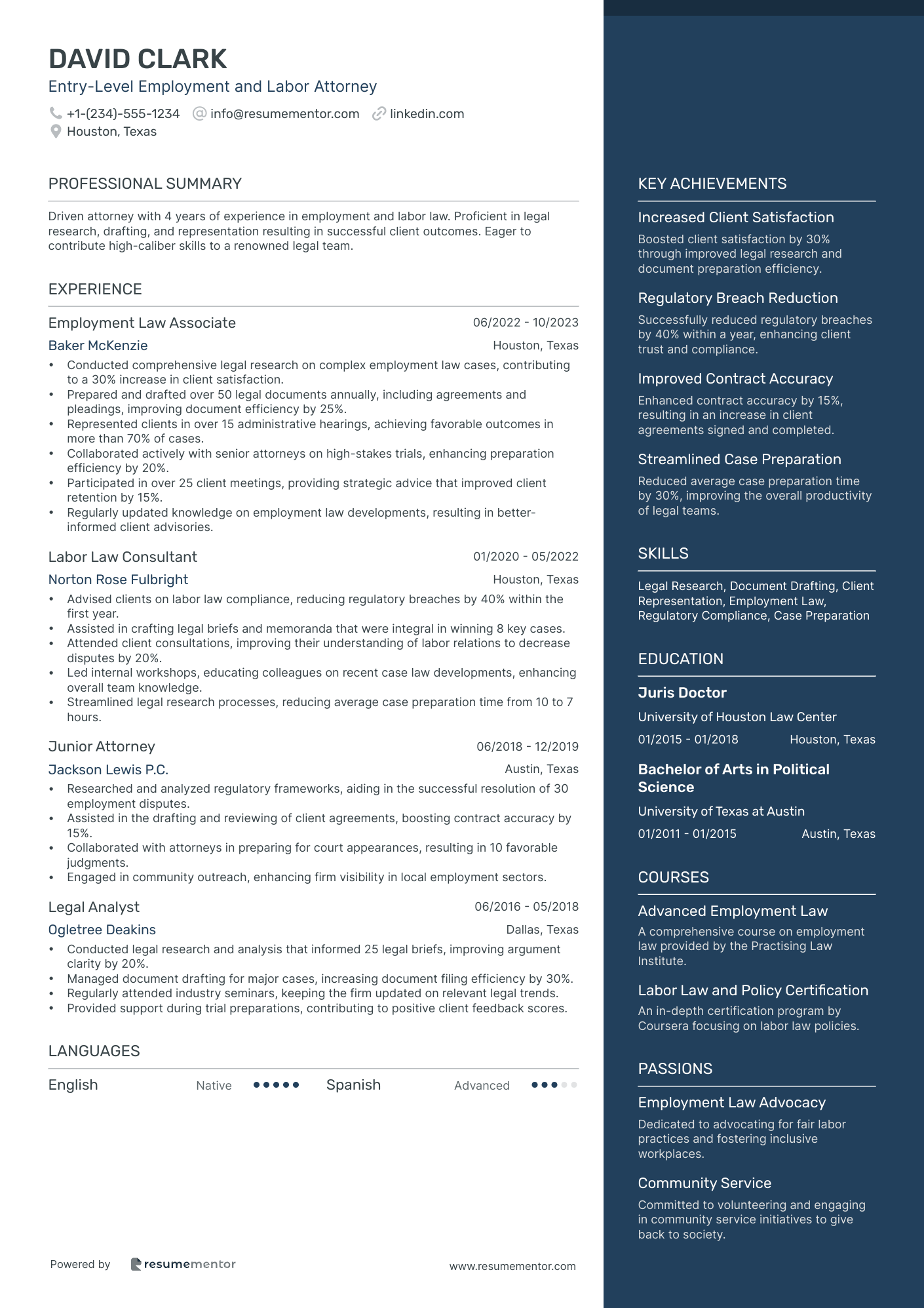 Entry Level Employment and Labor Attorney