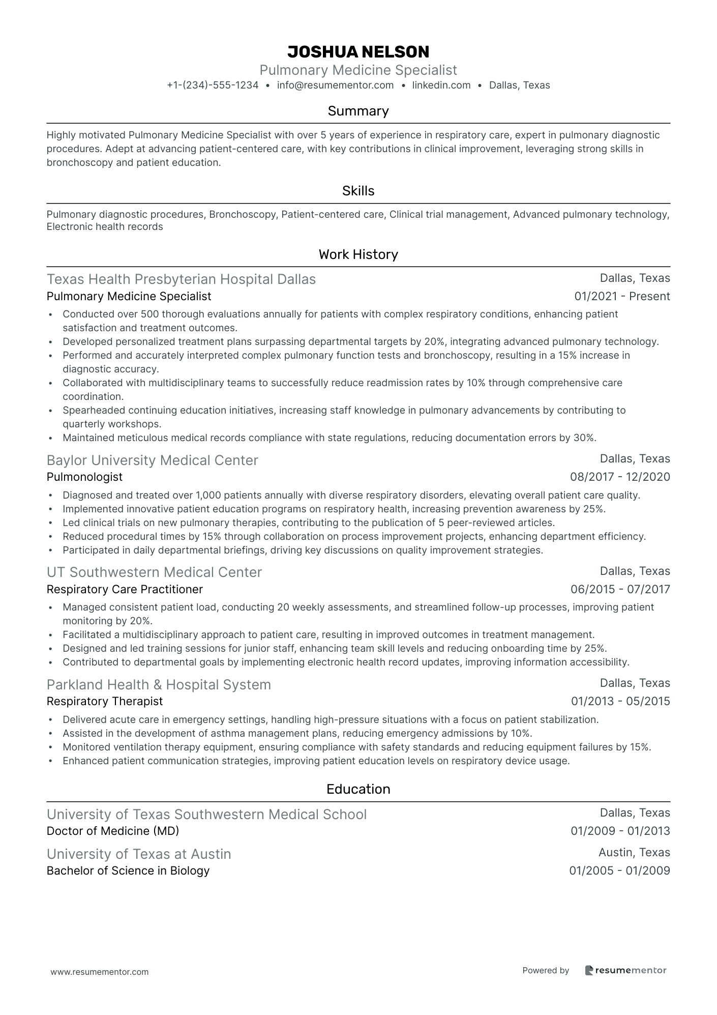 Pulmonary Medicine Specialist
