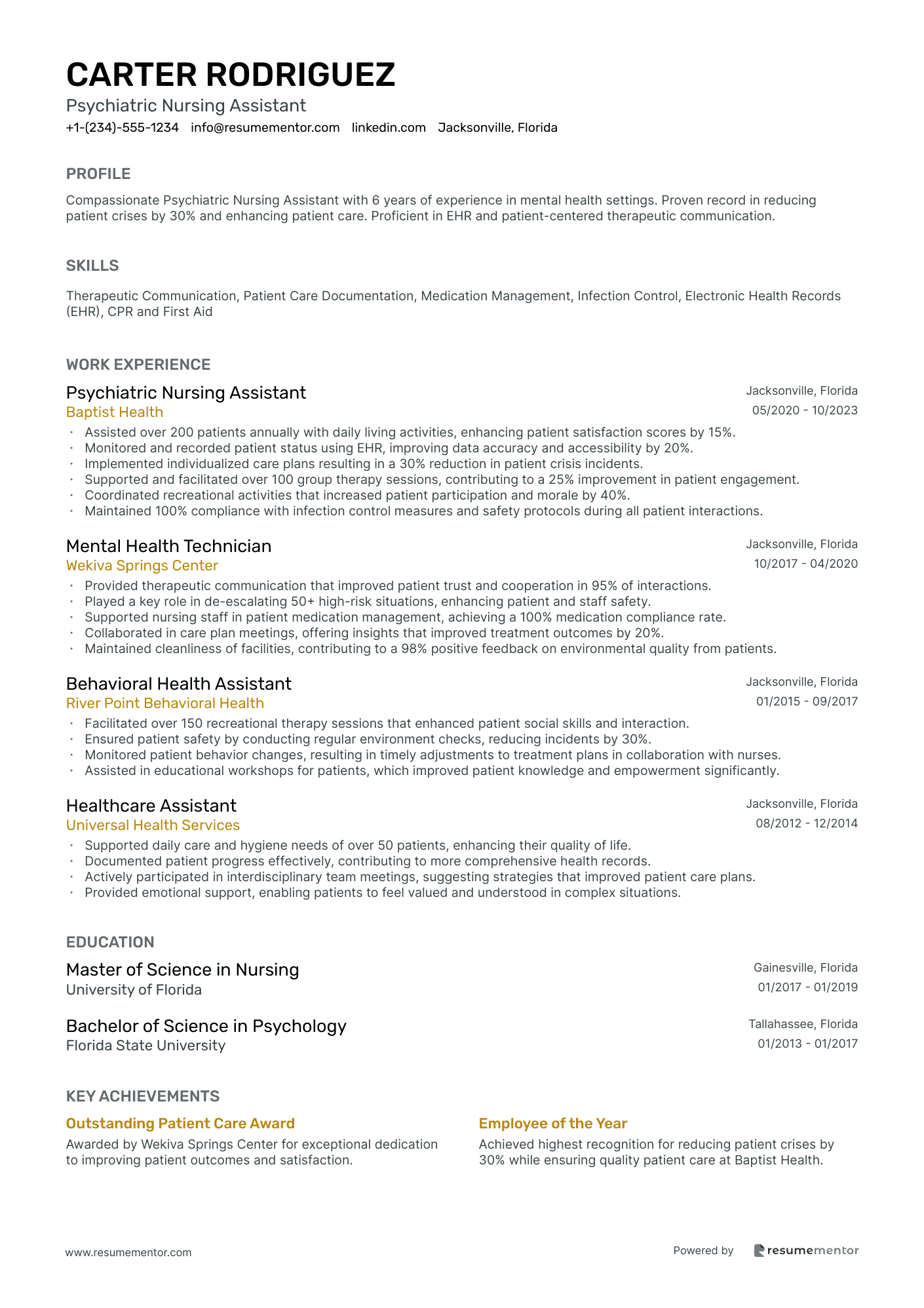 Psychiatric Nursing Assistant