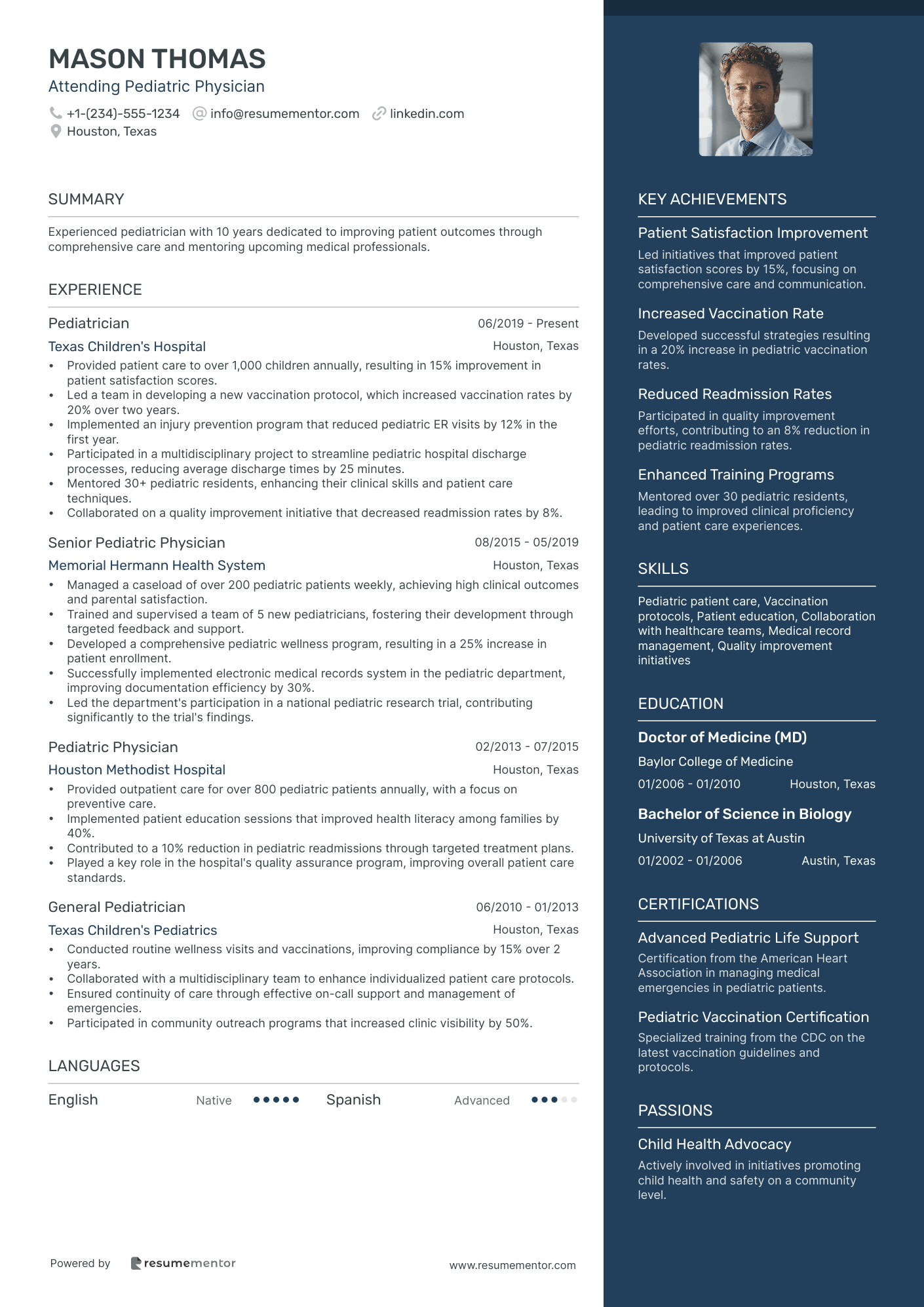 Attending Pediatric Physician