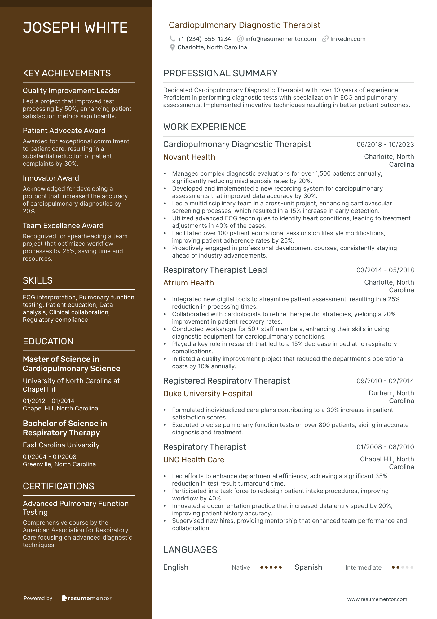 Cardiopulmonary Diagnostic Therapist