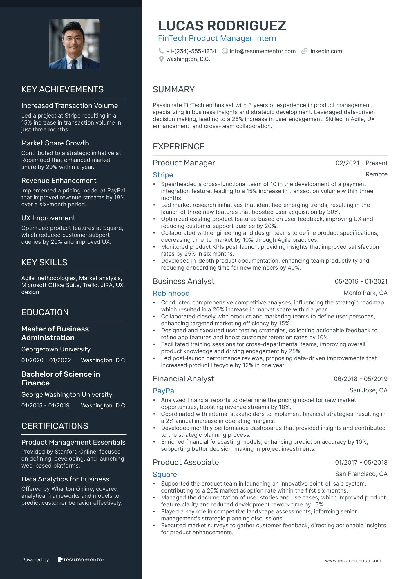 FinTech Product Manager Intern