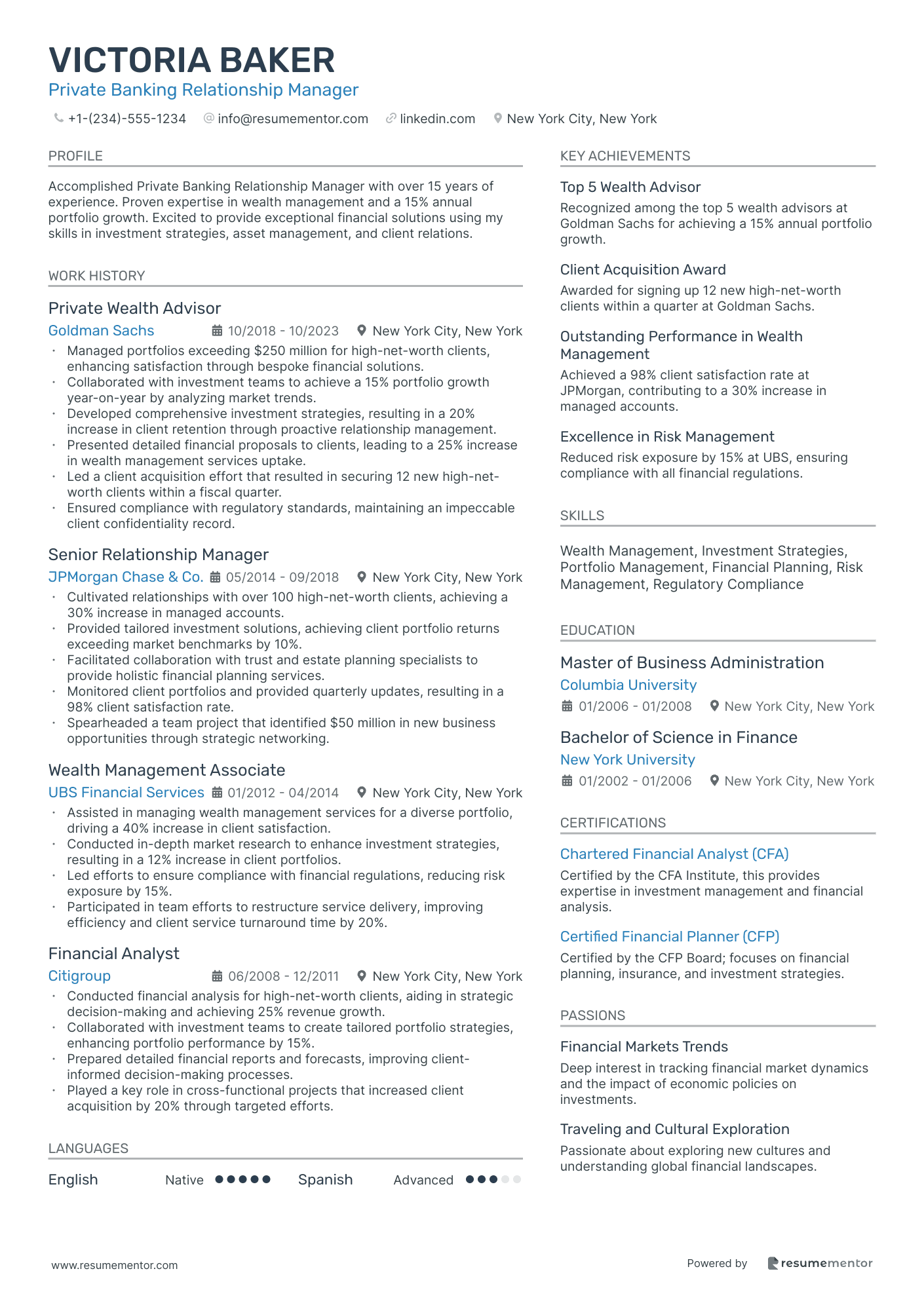 Private Banking Relationship Manager