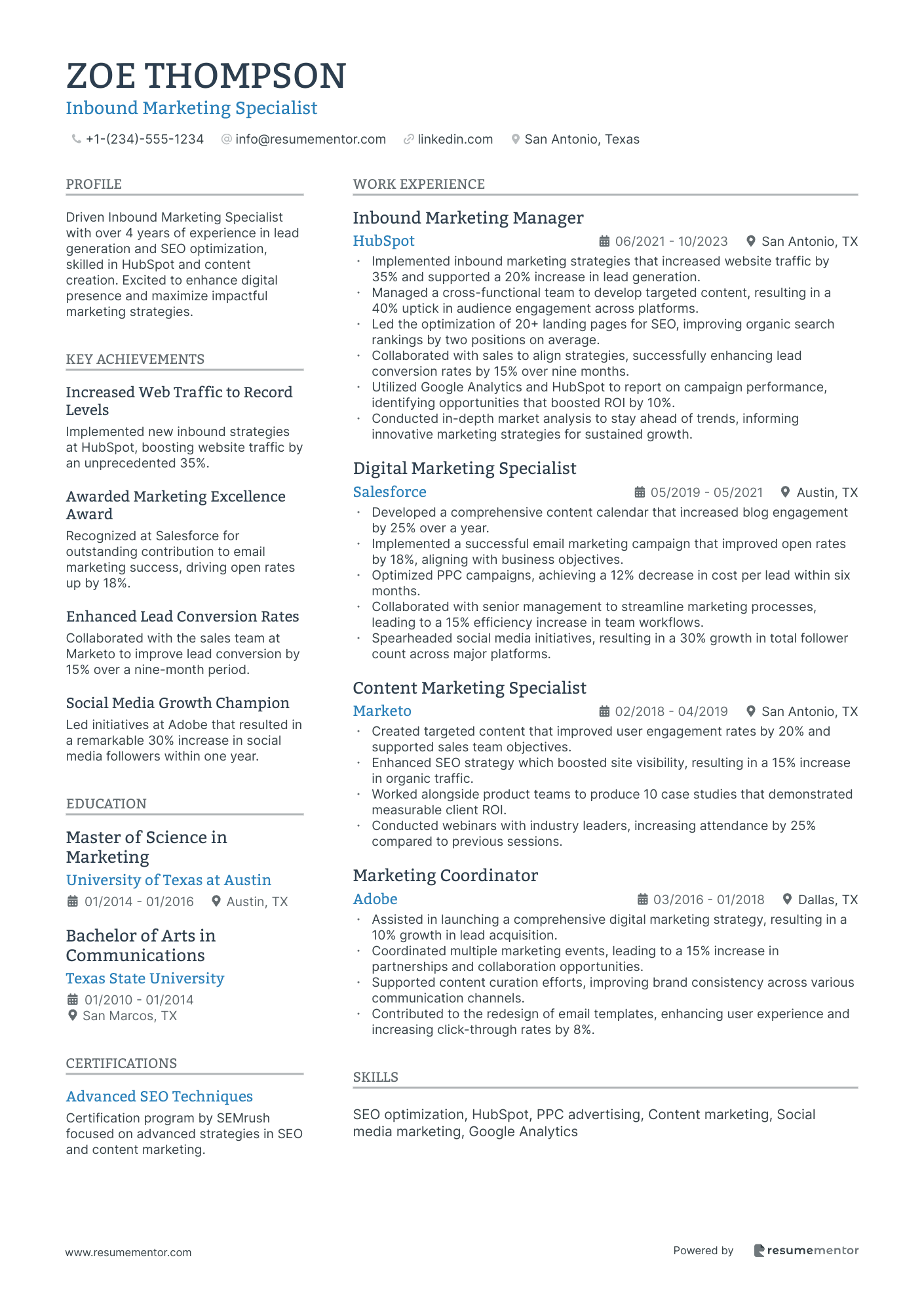 Inbound Marketing Specialist