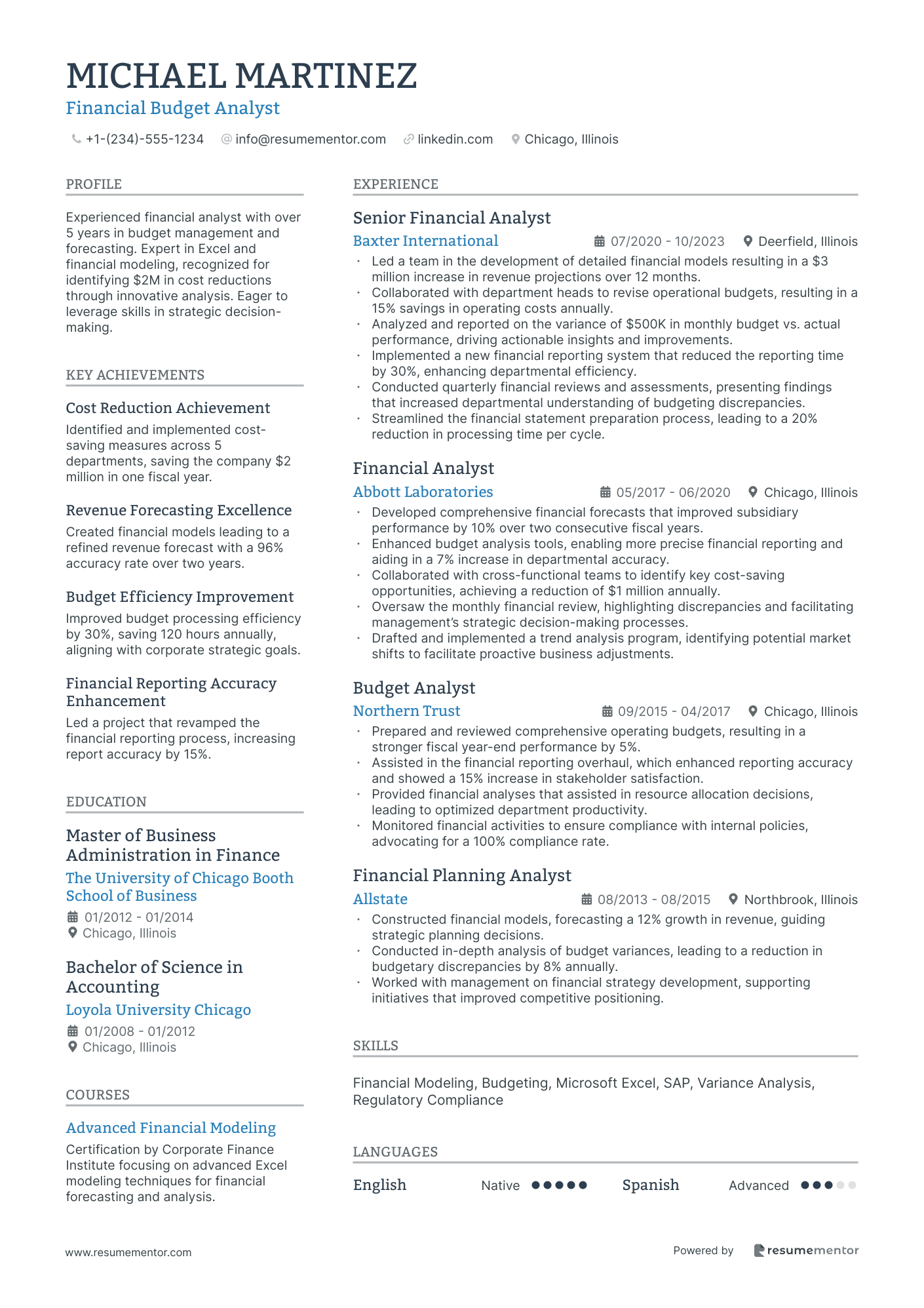 Financial Budget Analyst
