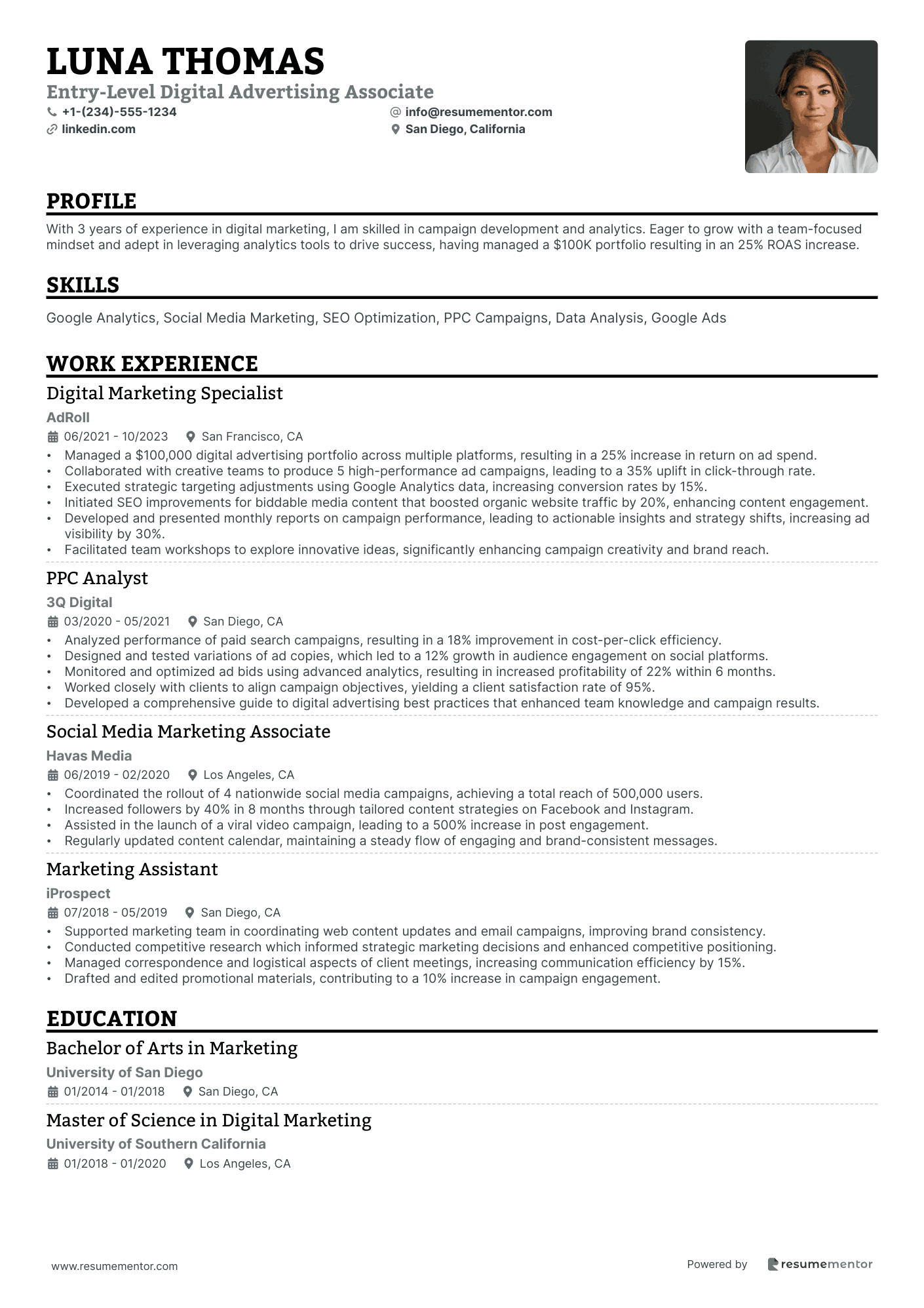 Entry Level Digital Advertising Associate