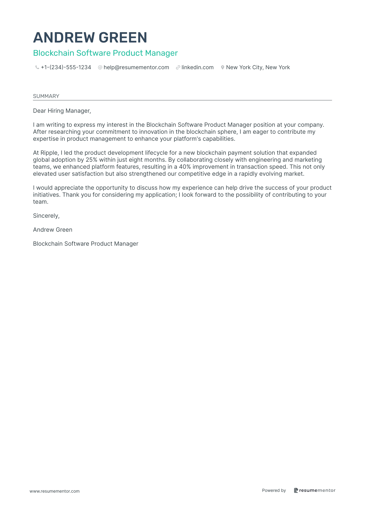 Blockchain Software Product Manager