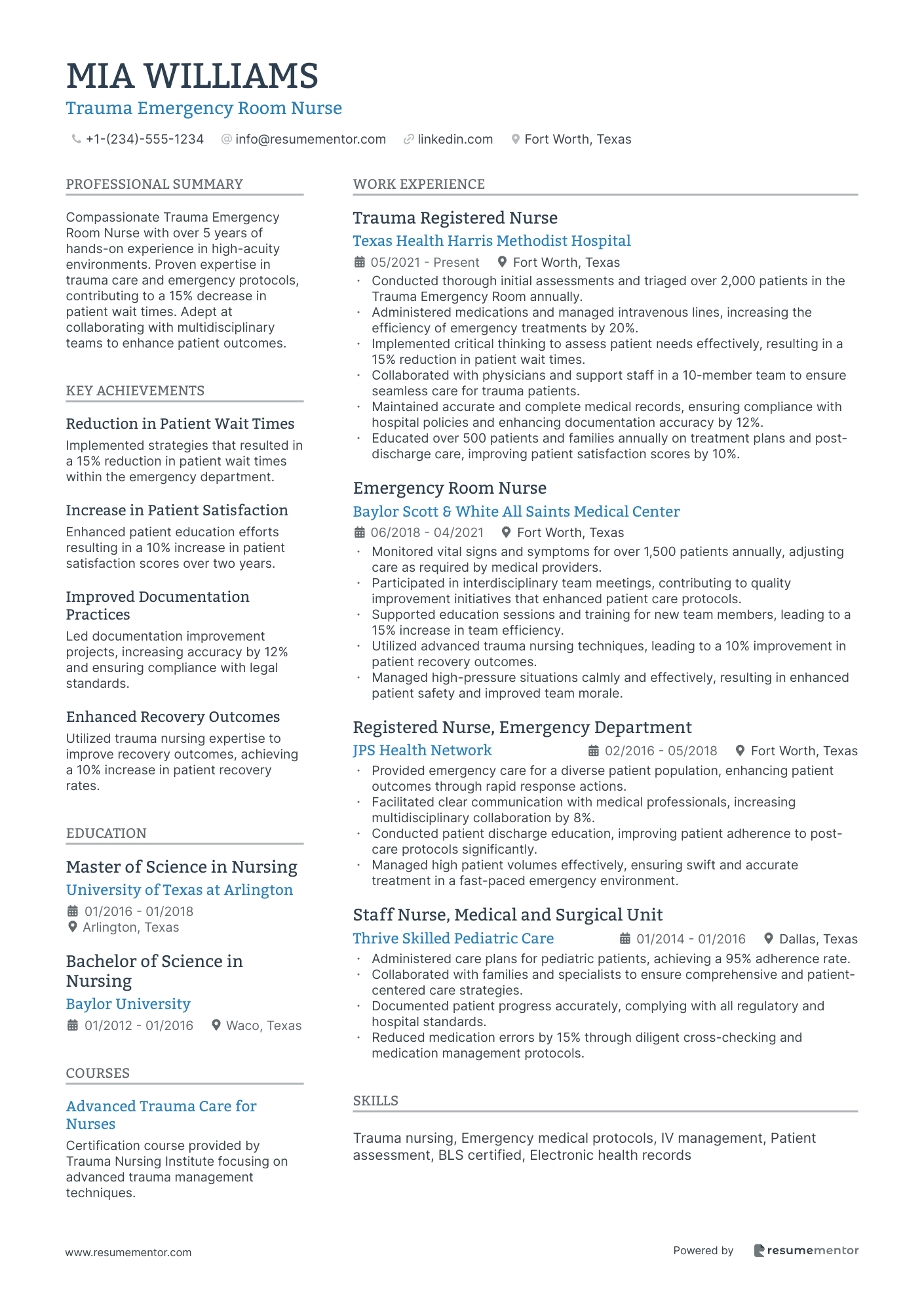 Trauma Emergency Room Nurse