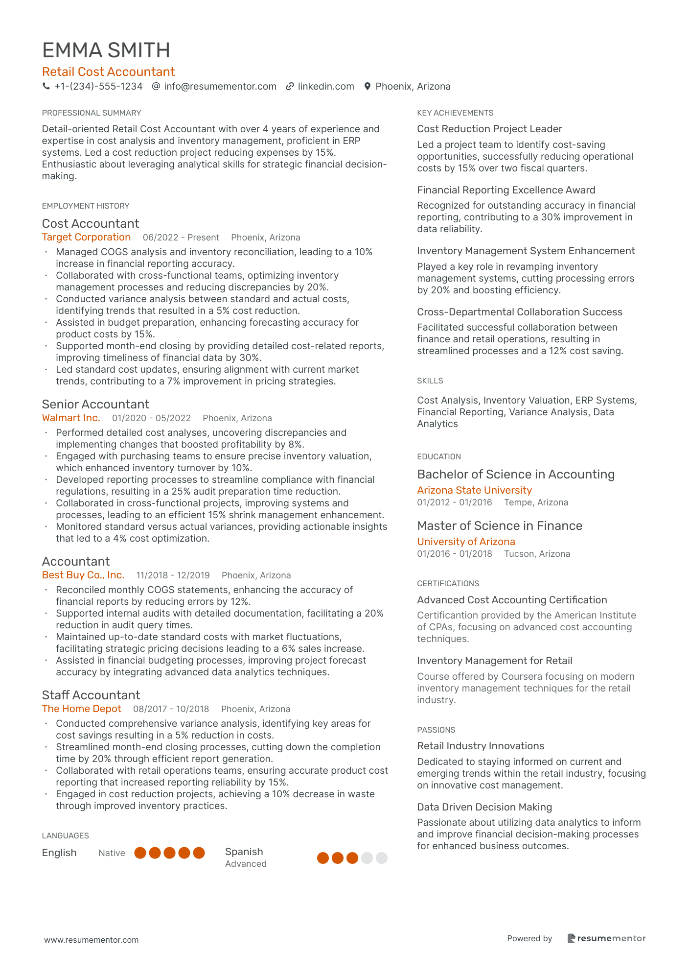 Retail Cost Accountant