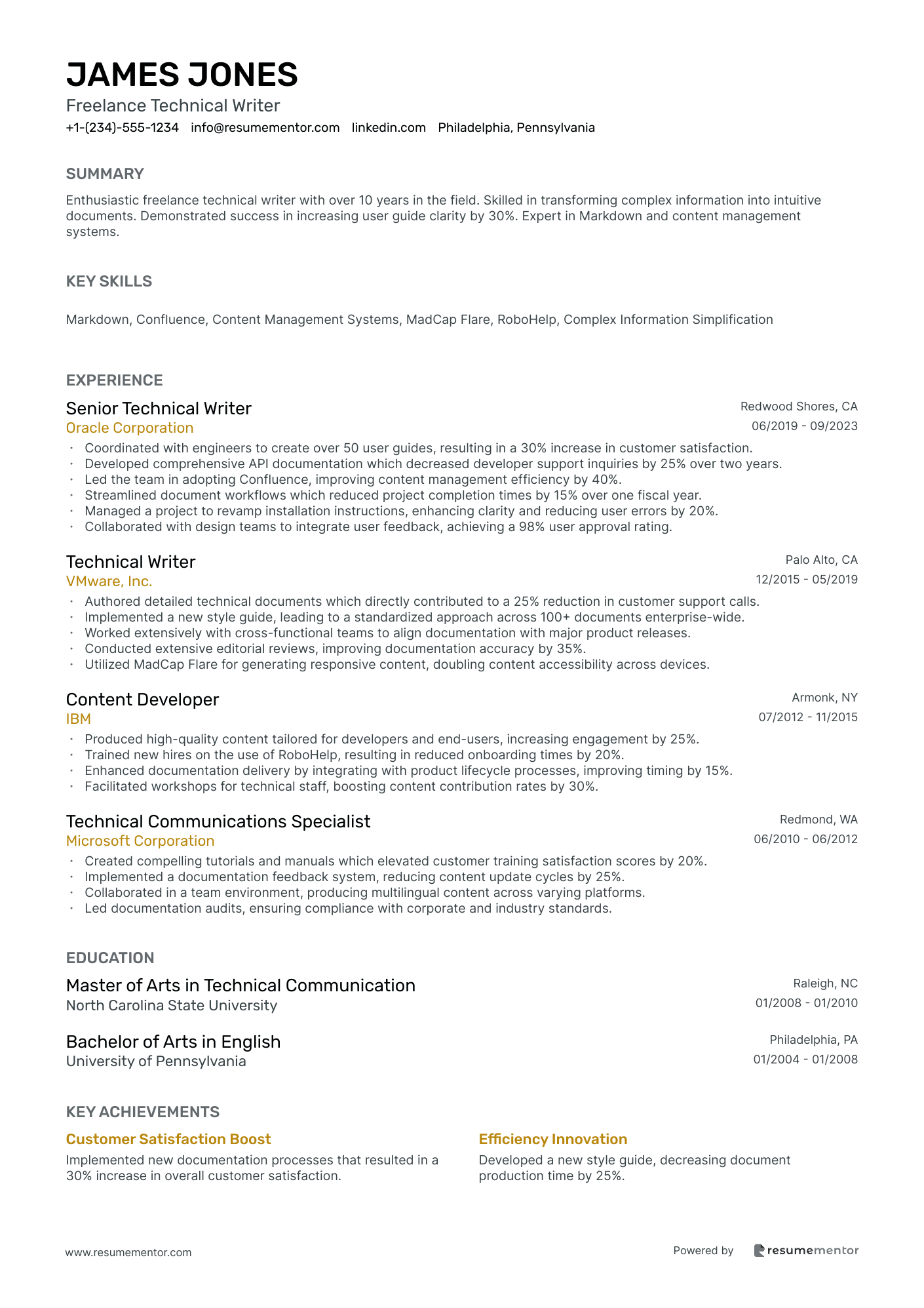 Freelance Technical Writer