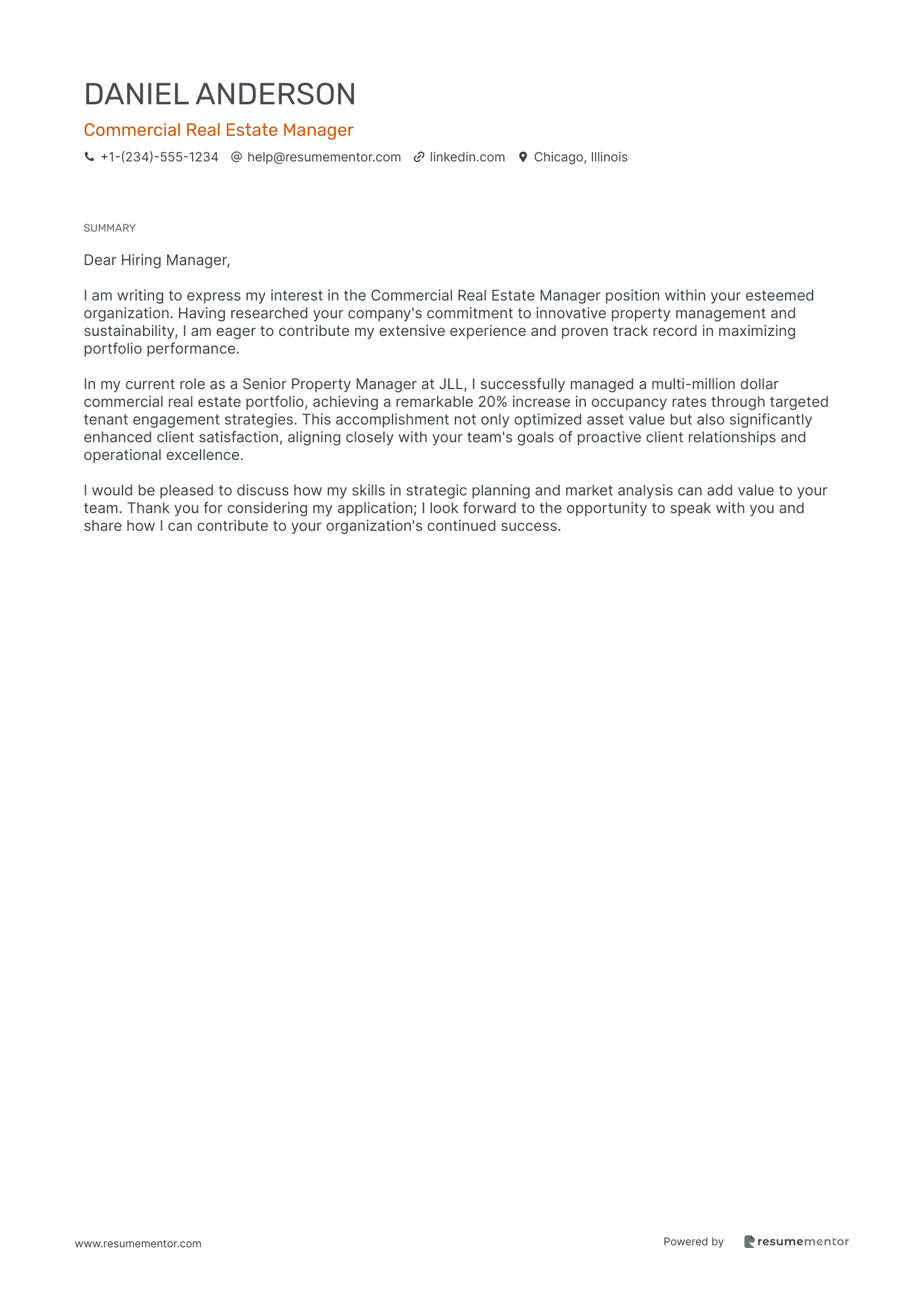 Commercial Real Estate Manager