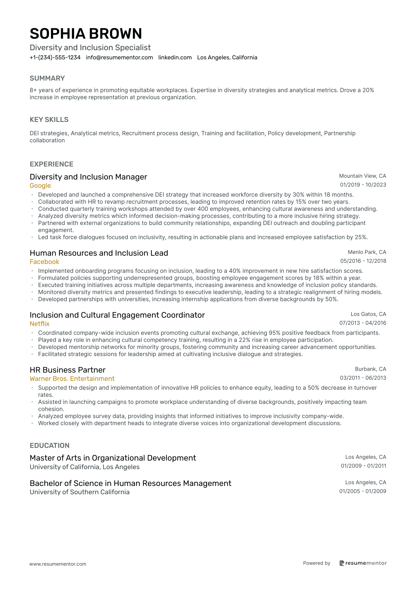 Diversity and Inclusion Specialist
