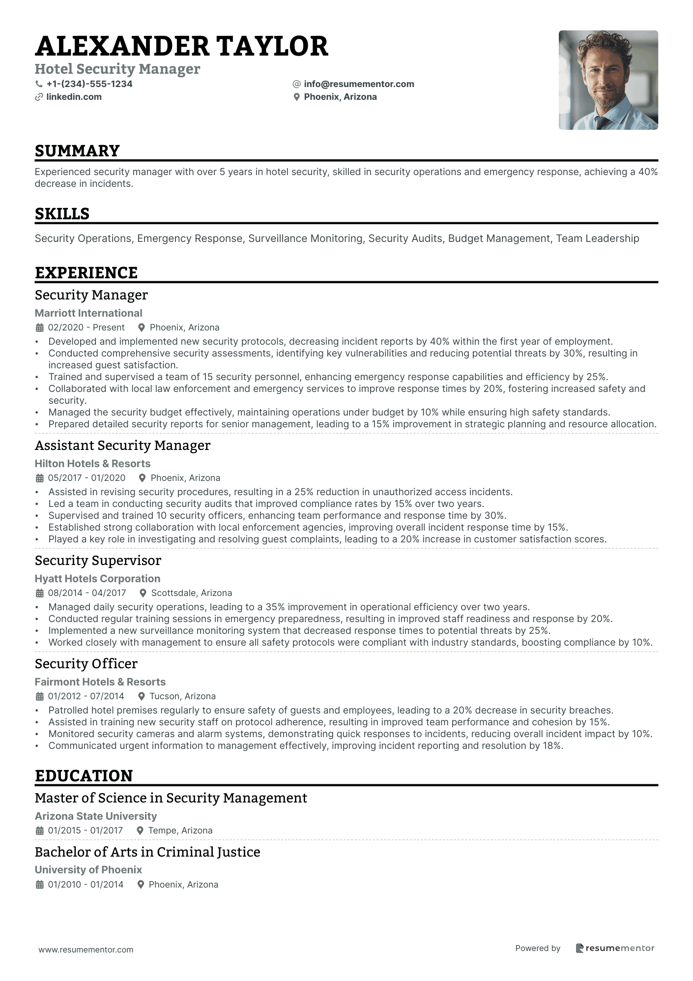 Hotel Security Manager