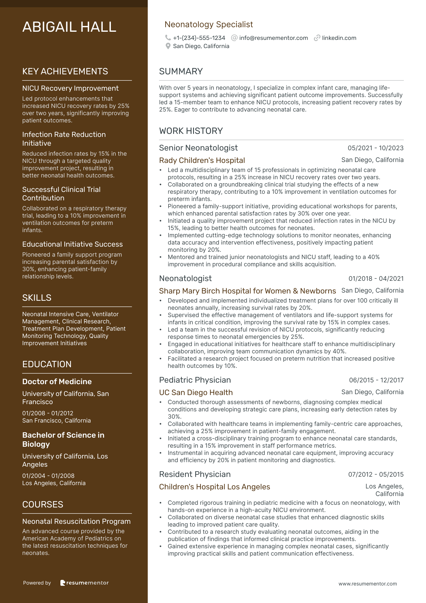 Neonatology Specialist