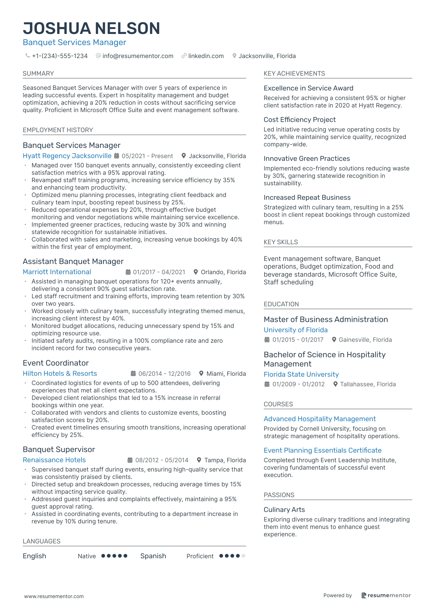Banquet Services Manager