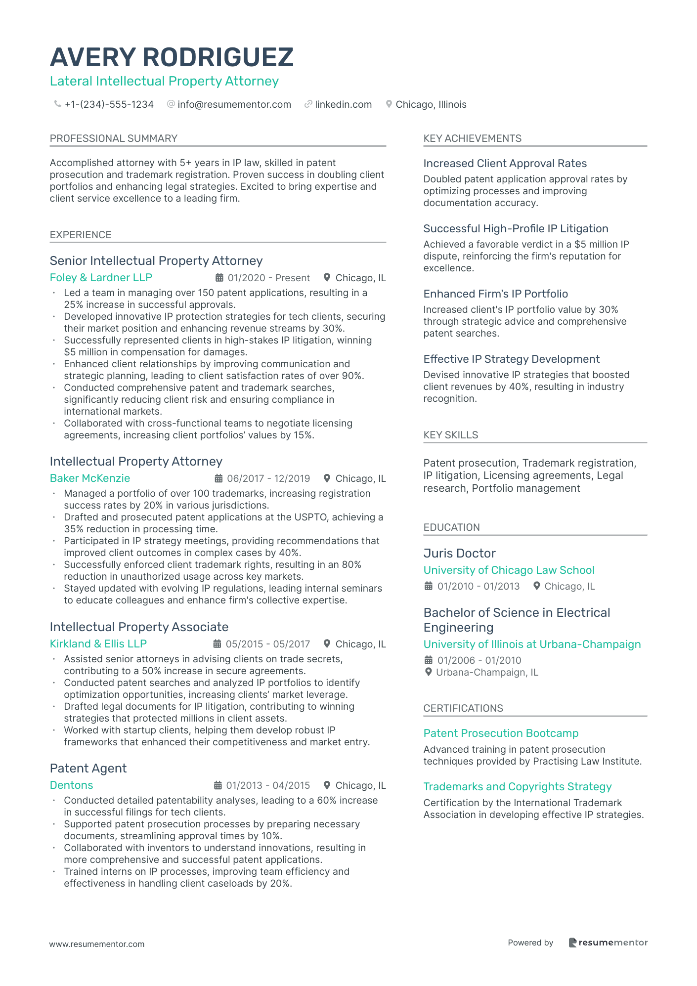 Lateral Intellectual Property Attorney