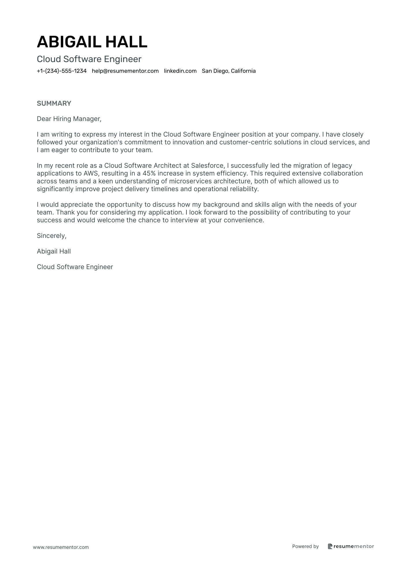 Cloud Software Engineer
