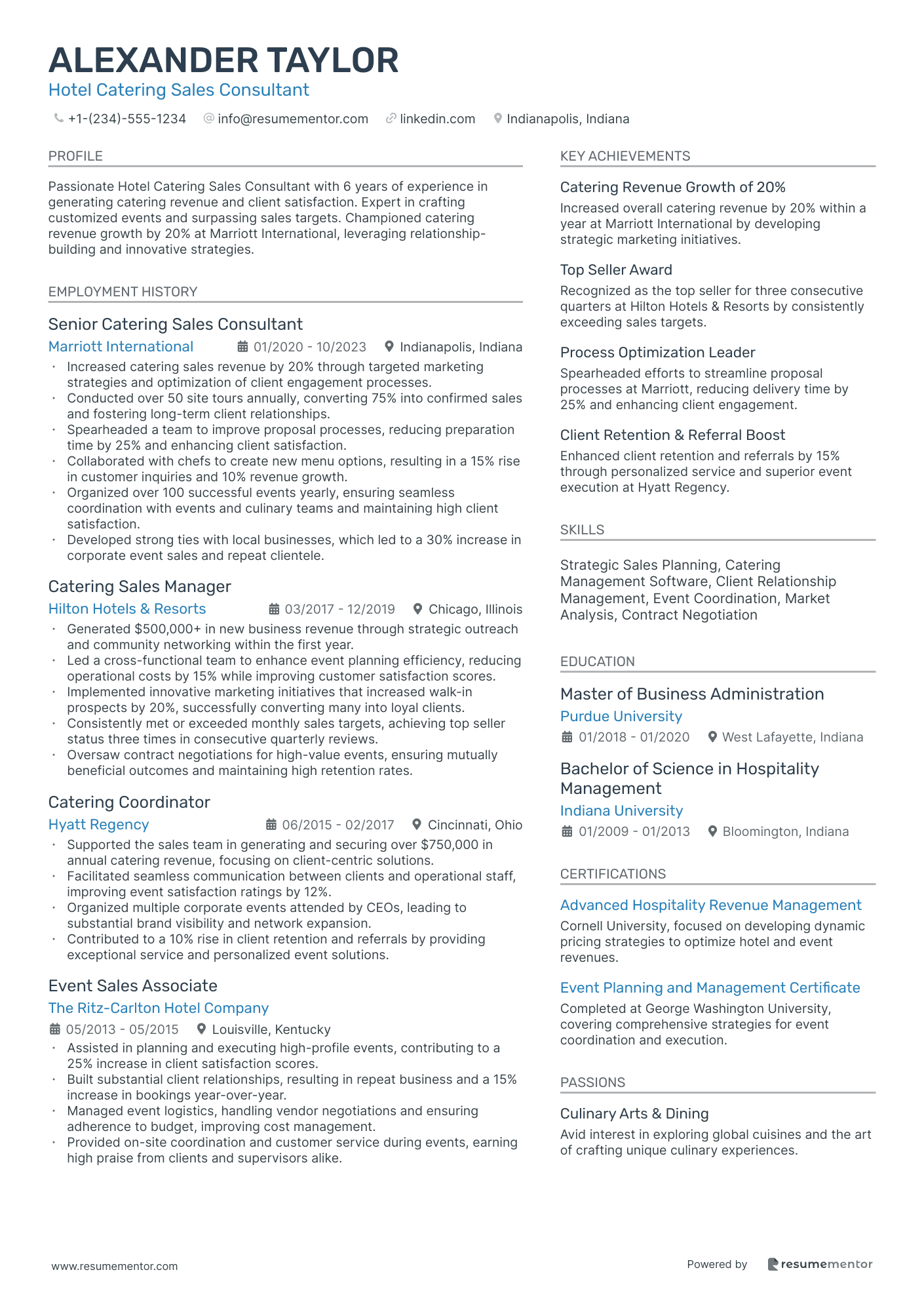 Hotel Catering Sales Consultant