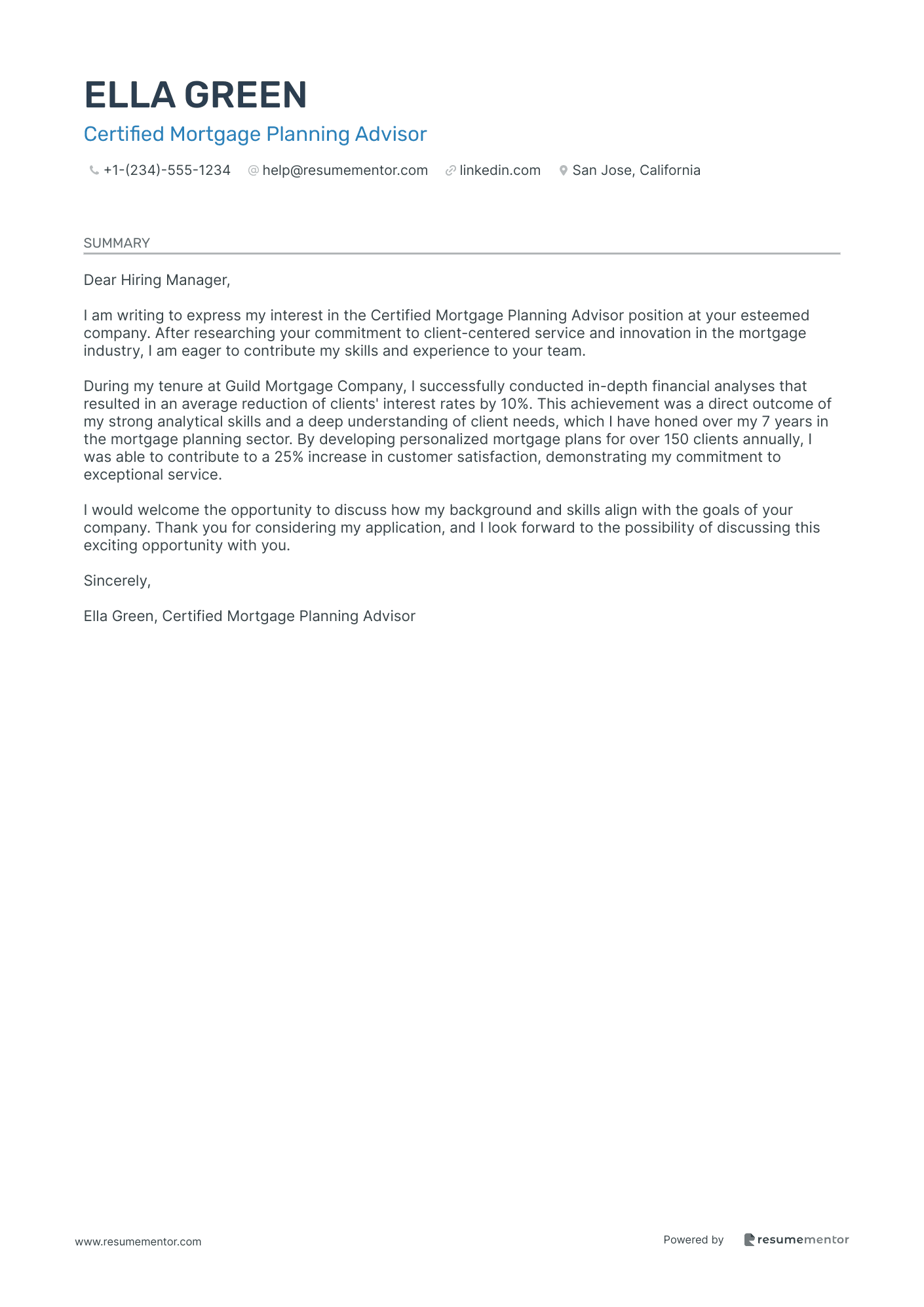 Certified Mortgage Planning Advisor