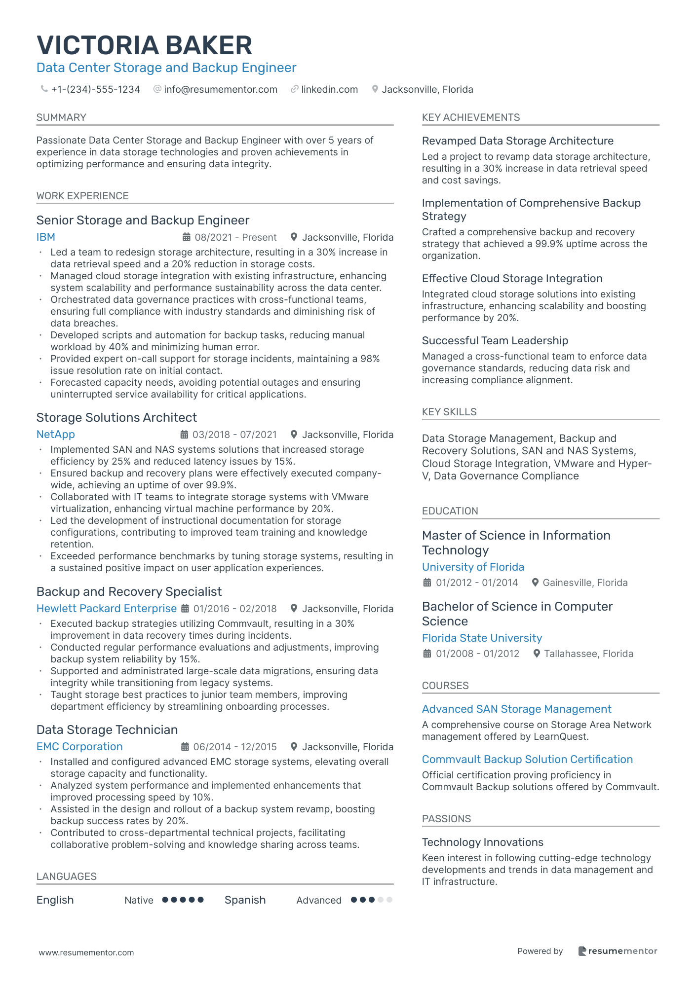 Data Center Storage and Backup Engineer