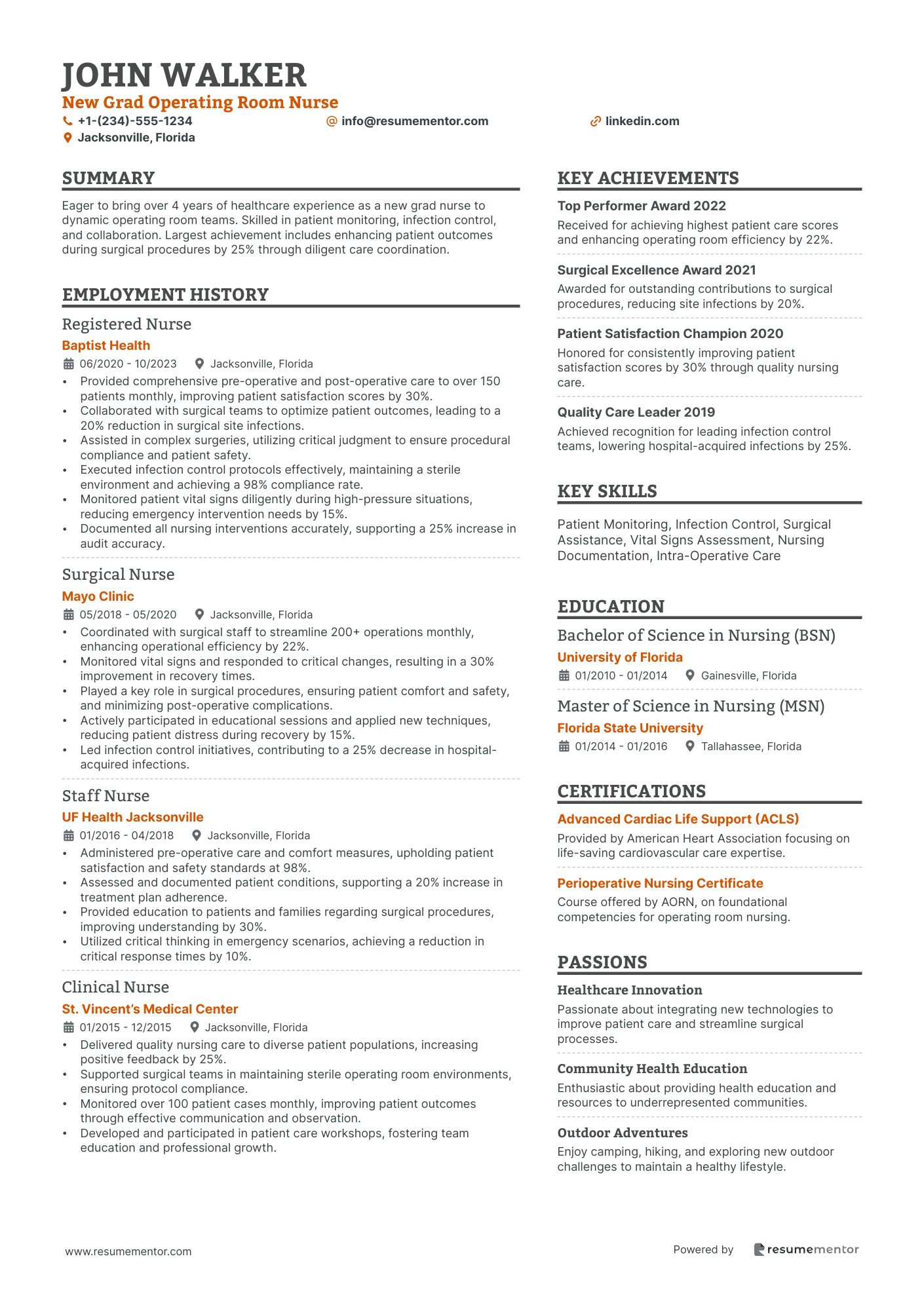 New Grad Operating Room Nurse