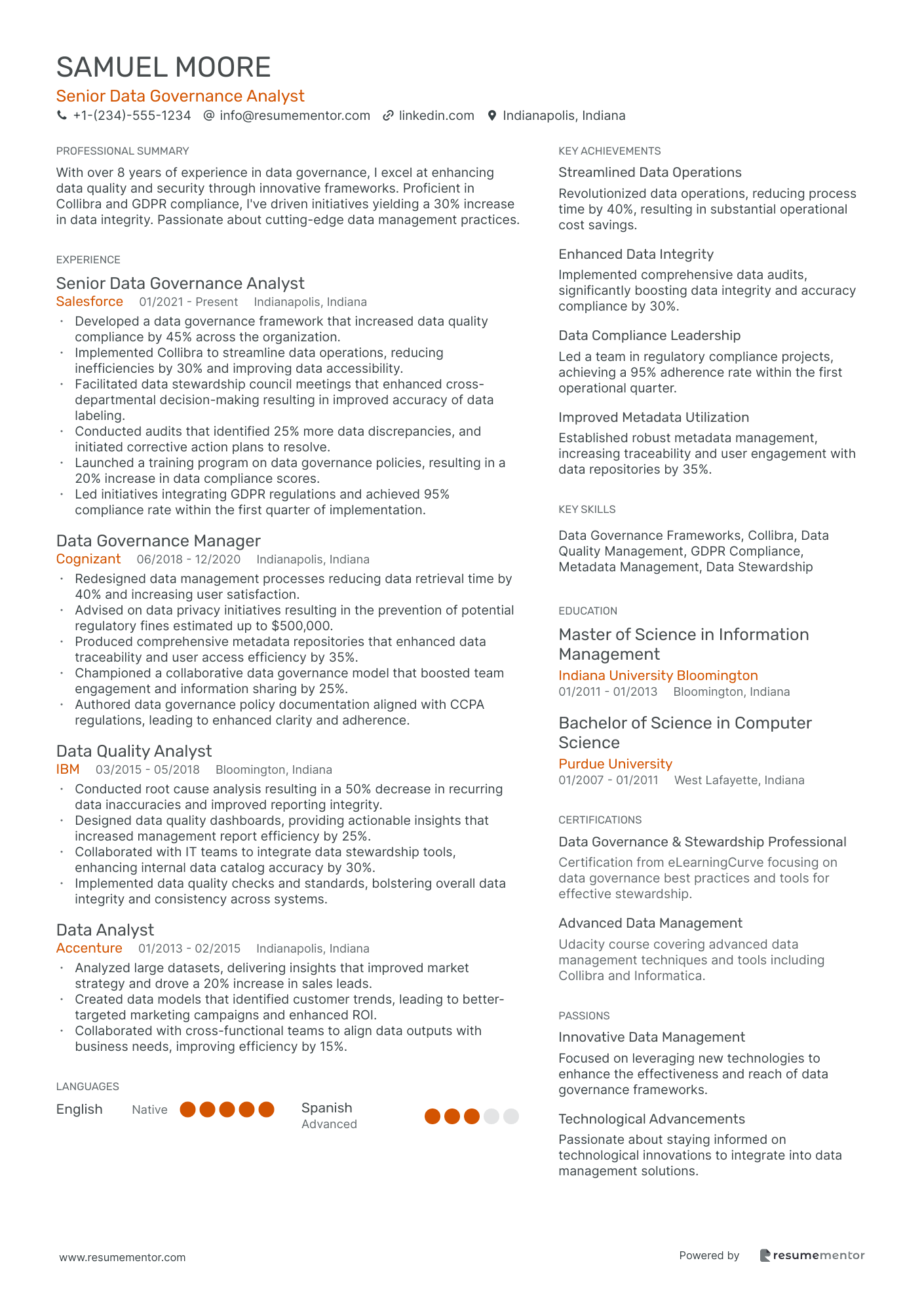 Senior Data Governance Analyst