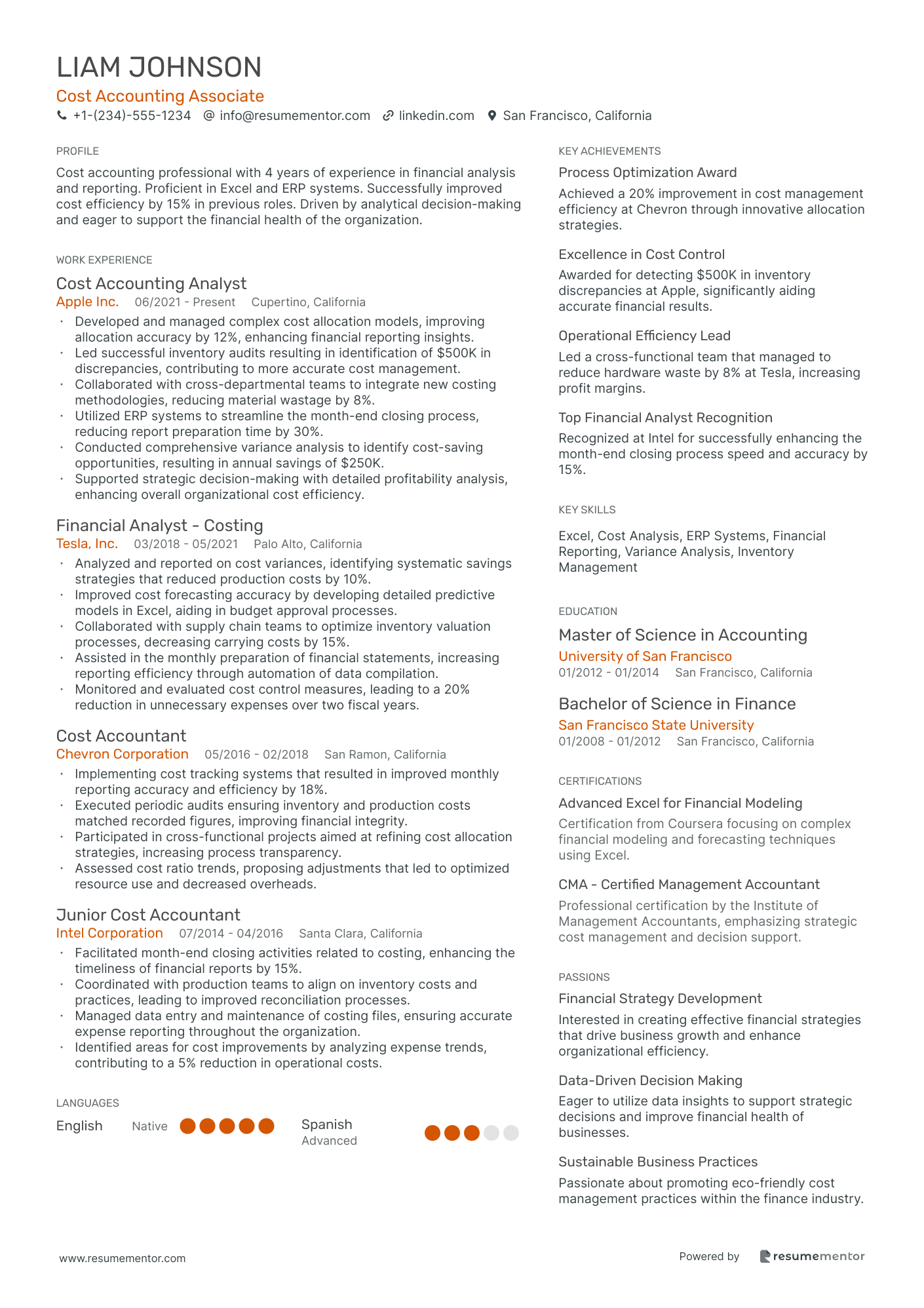 Cost Accounting Associate