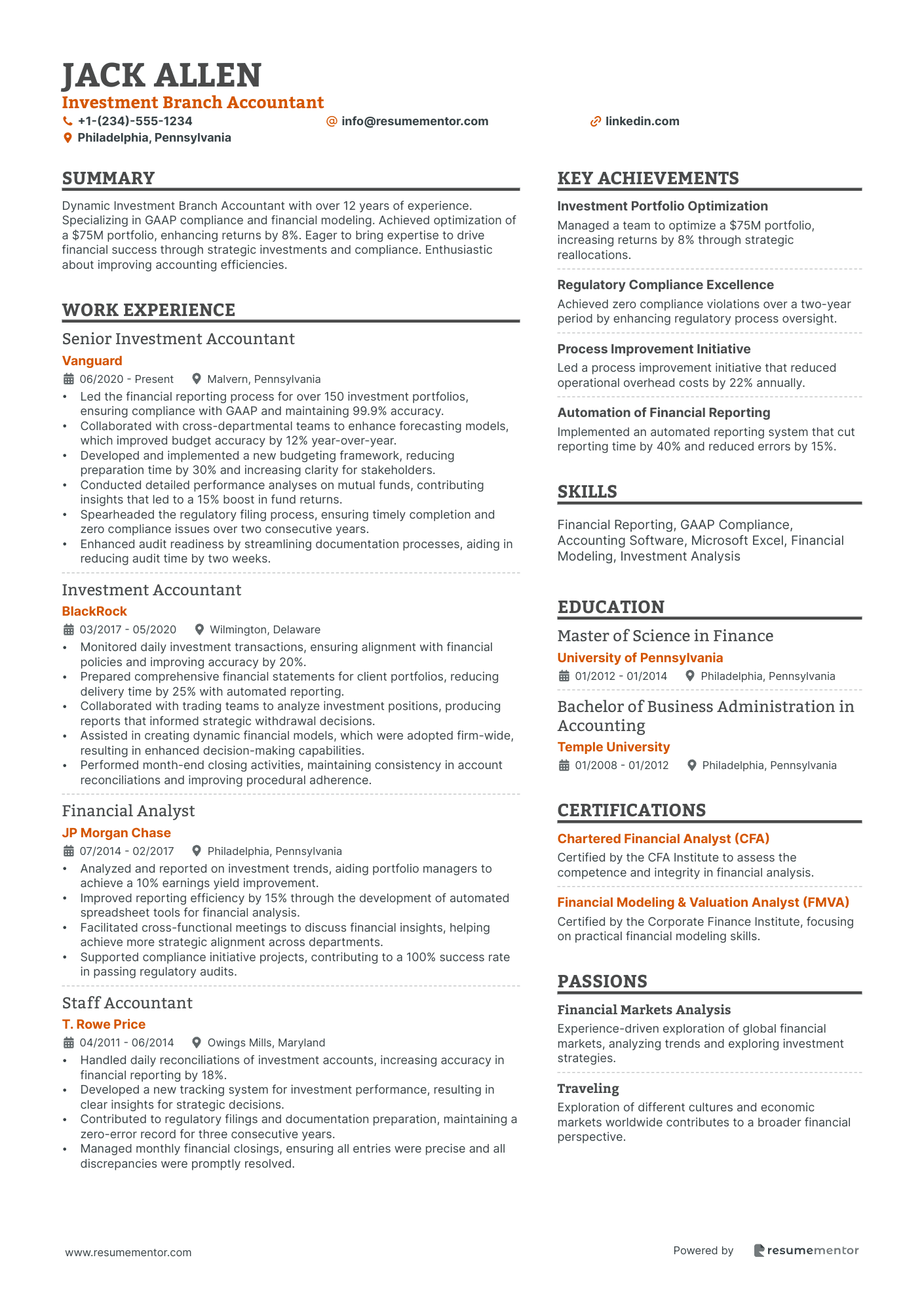 Investment Branch Accountant