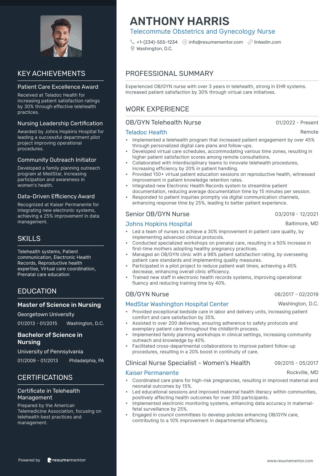 Telecommute Obstetrics and Gynecology Nurse