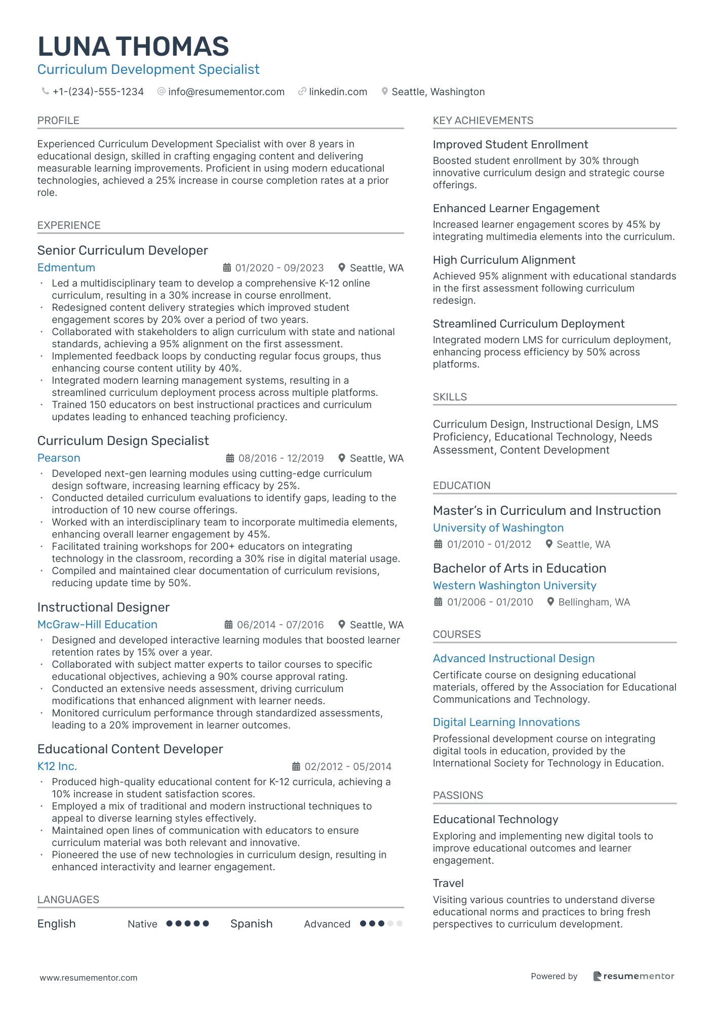 Curriculum Development Specialist