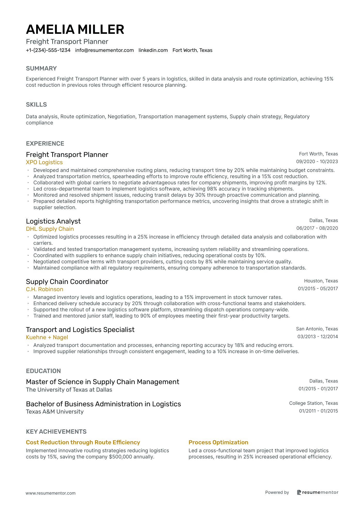 Freight Transport Planner
