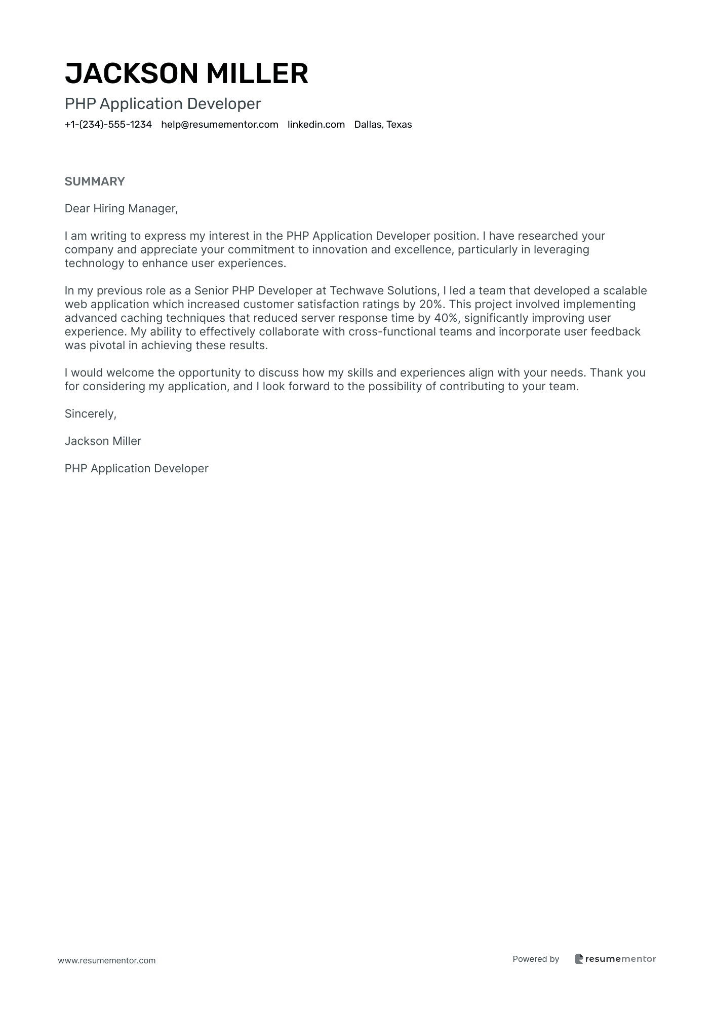 PHP Application Developer