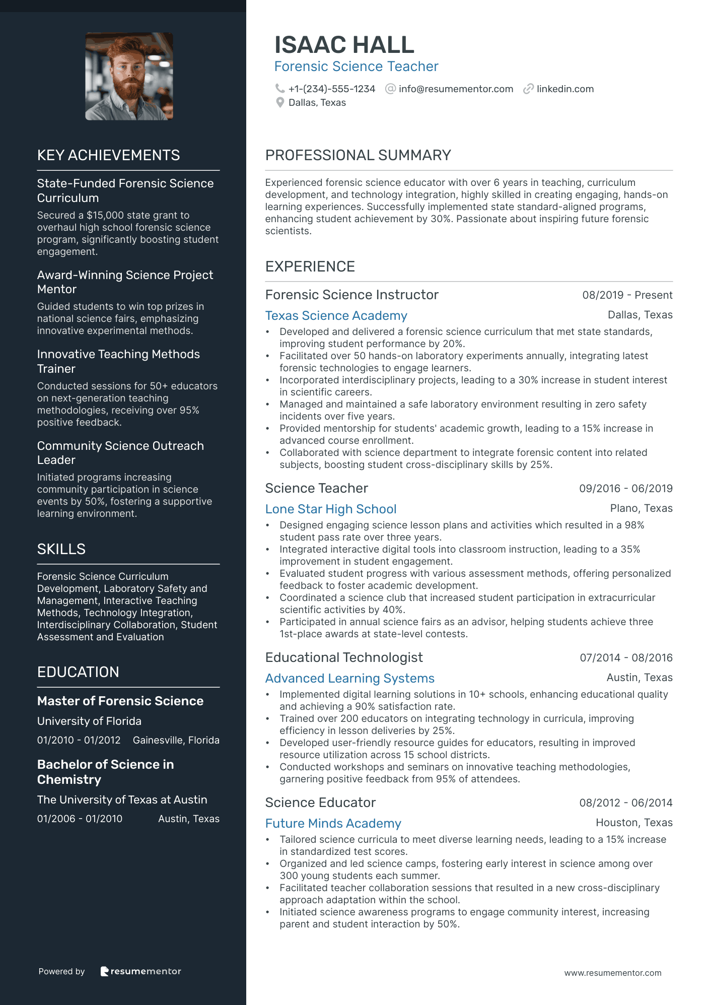 Forensic Science Teacher