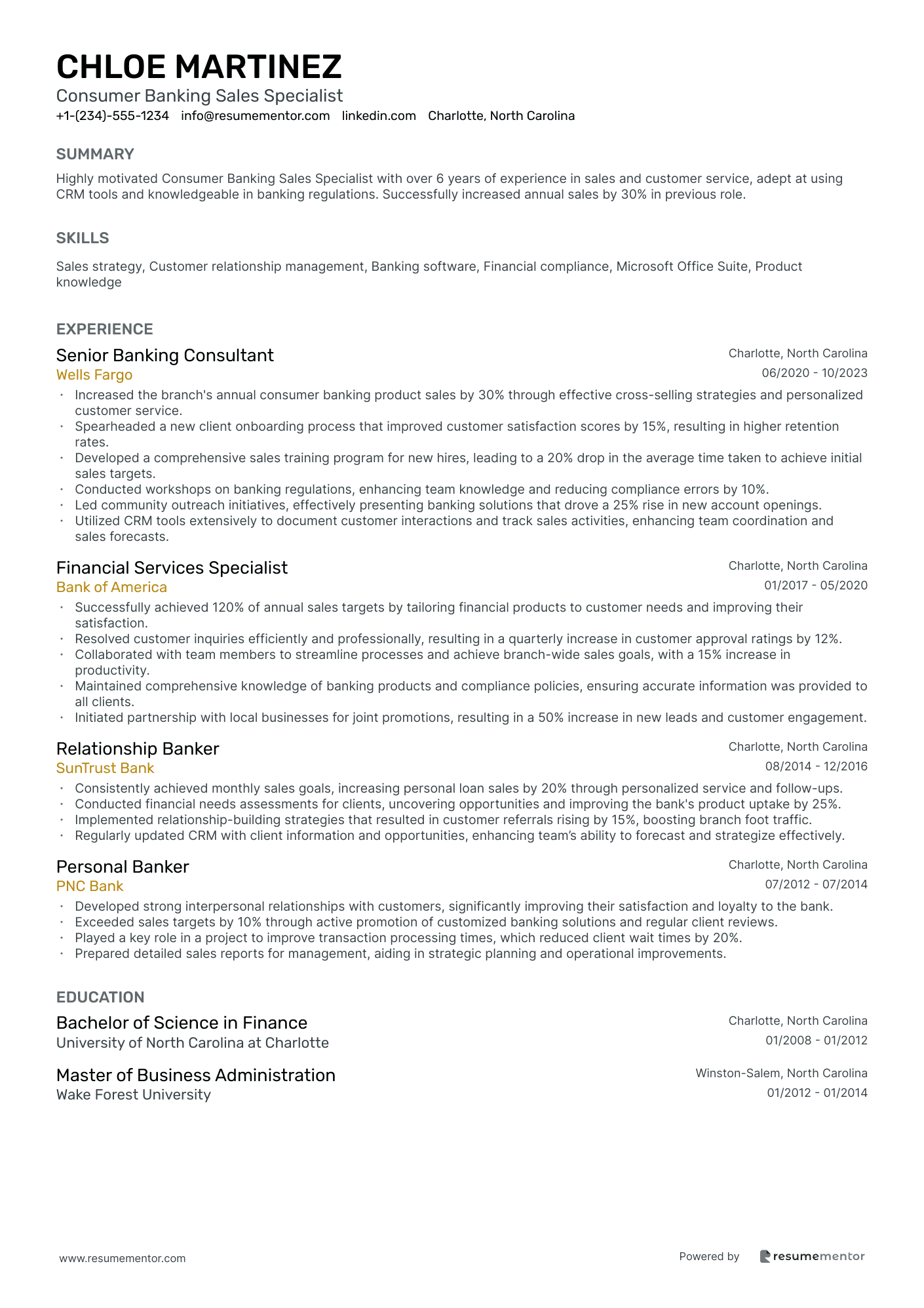 Consumer Banking Sales Specialist
