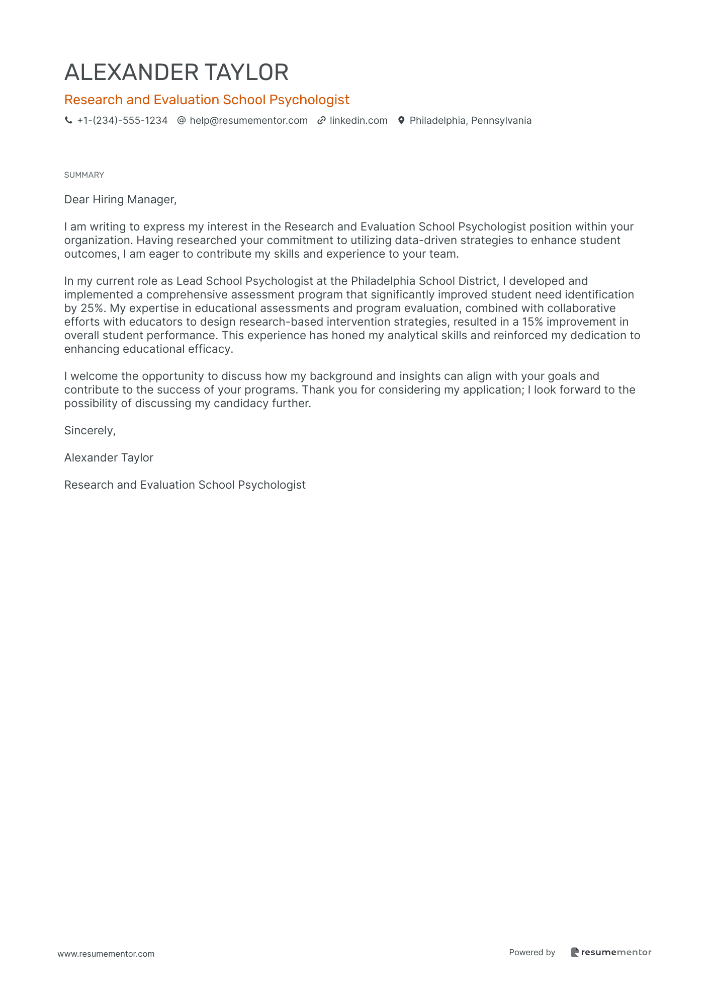 Research and Evaluation School Psychologist