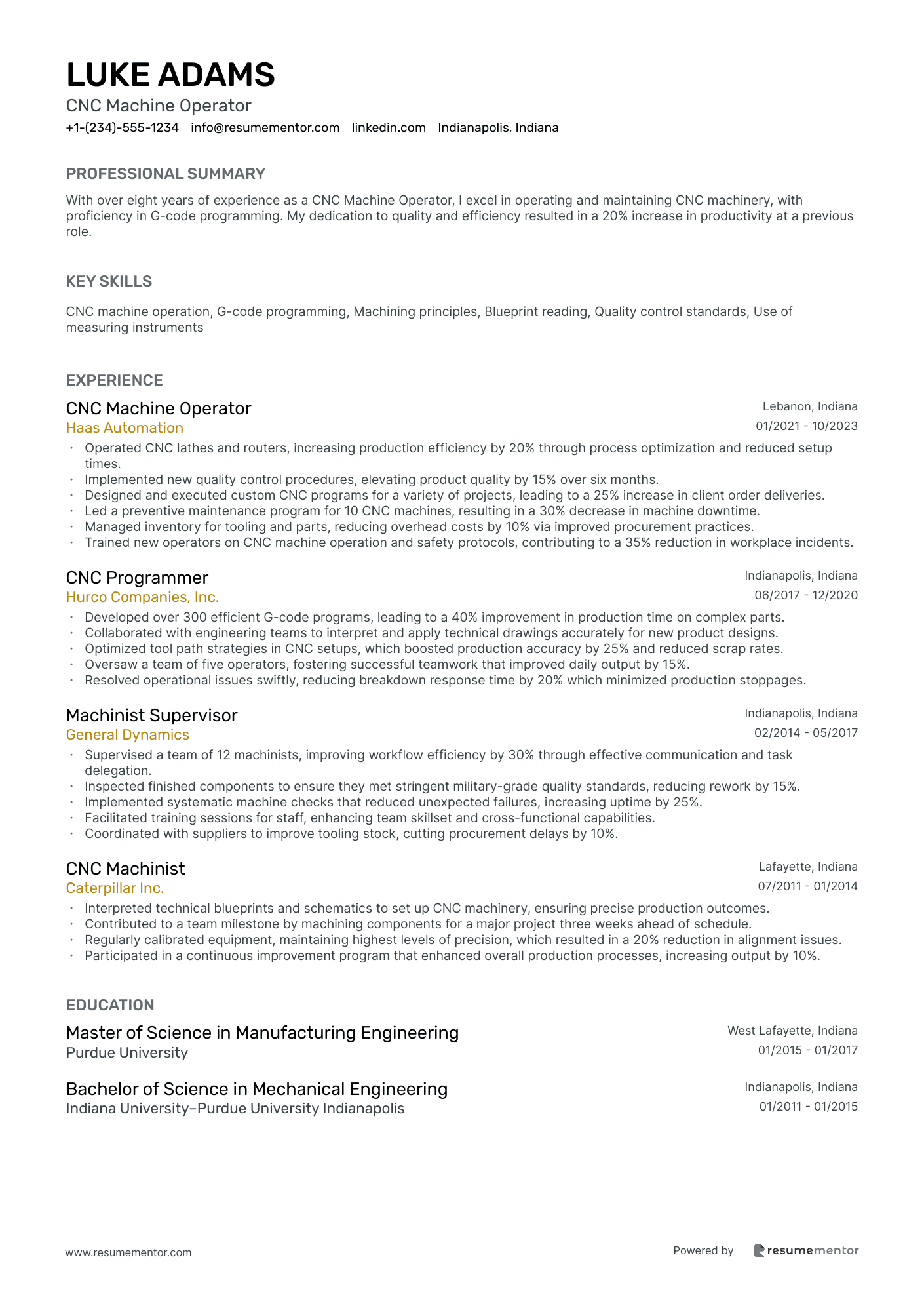 CNC Machine Operator