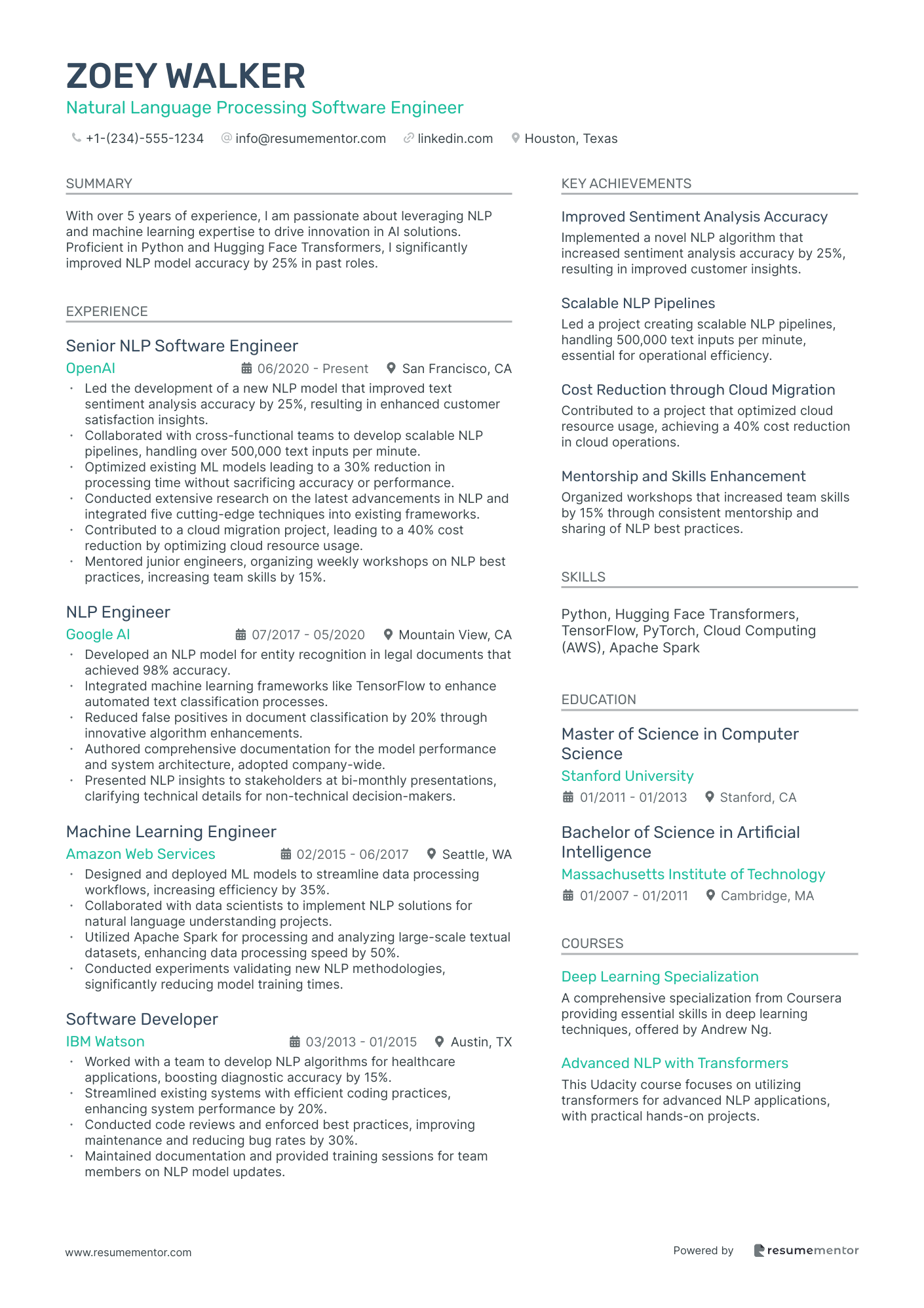 Natural Language Processing Software Engineer