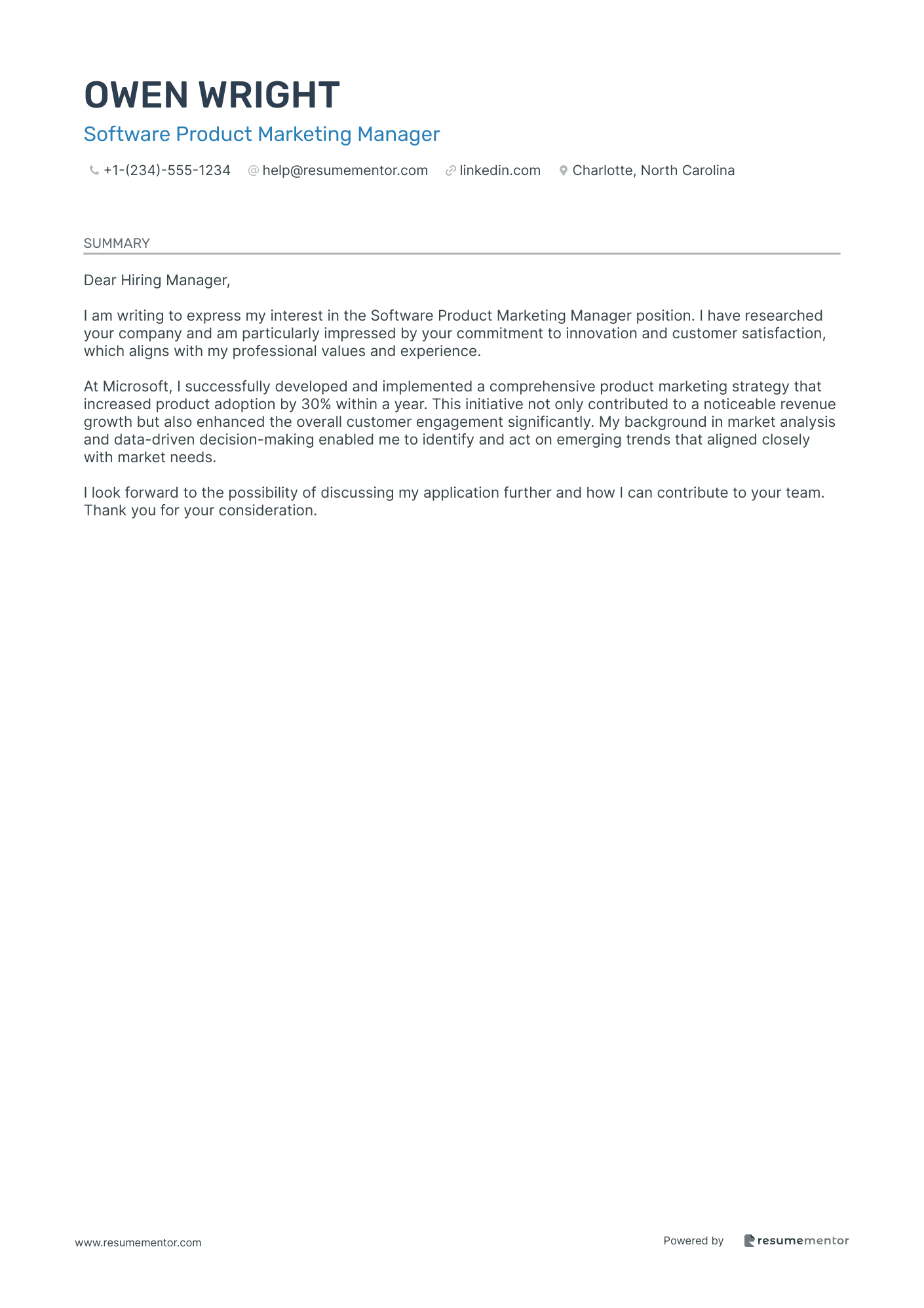 Software Product Marketing Manager