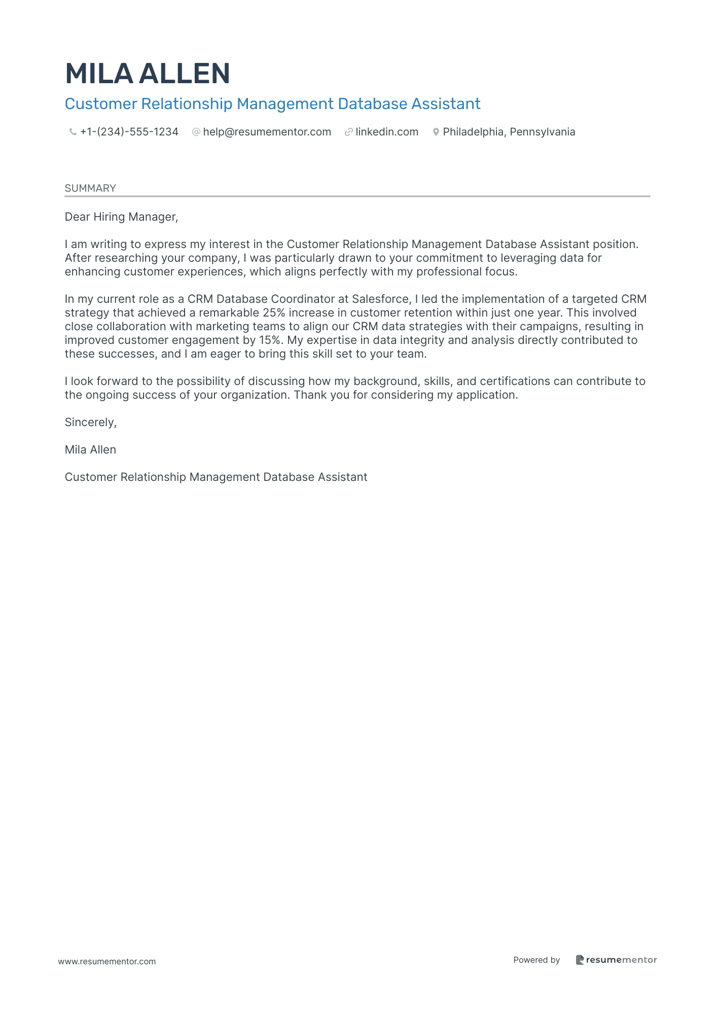 Customer Relationship Management Database Assistant