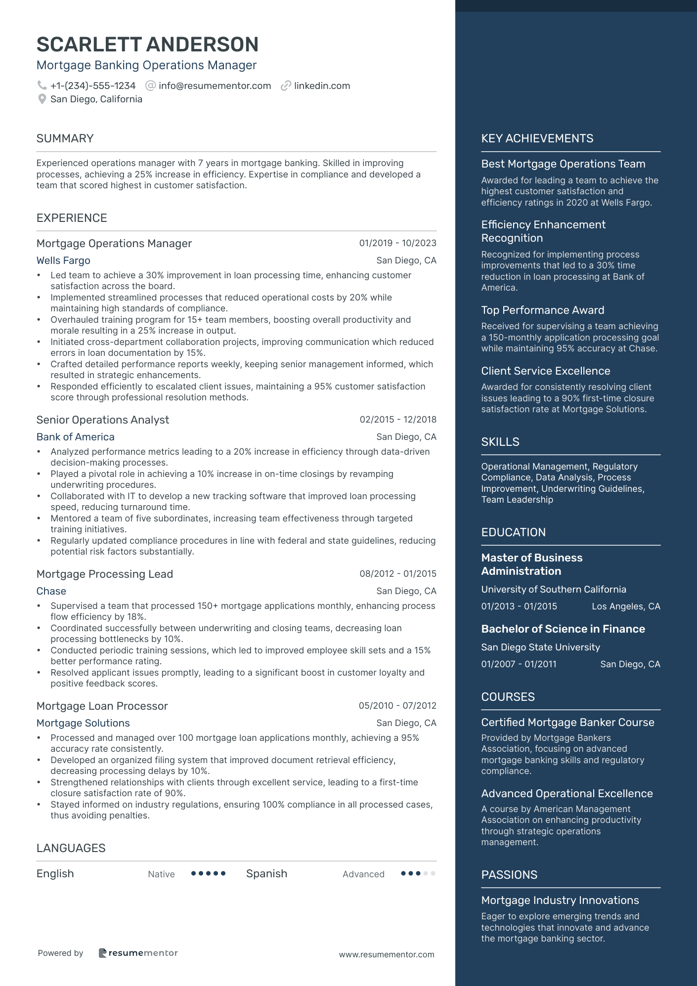 Mortgage Banking Operations Manager