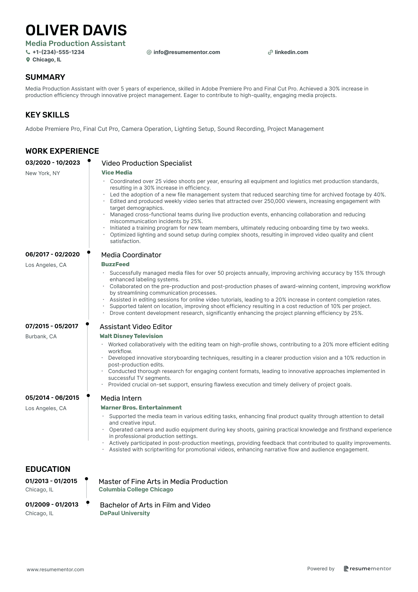 Media Production Assistant