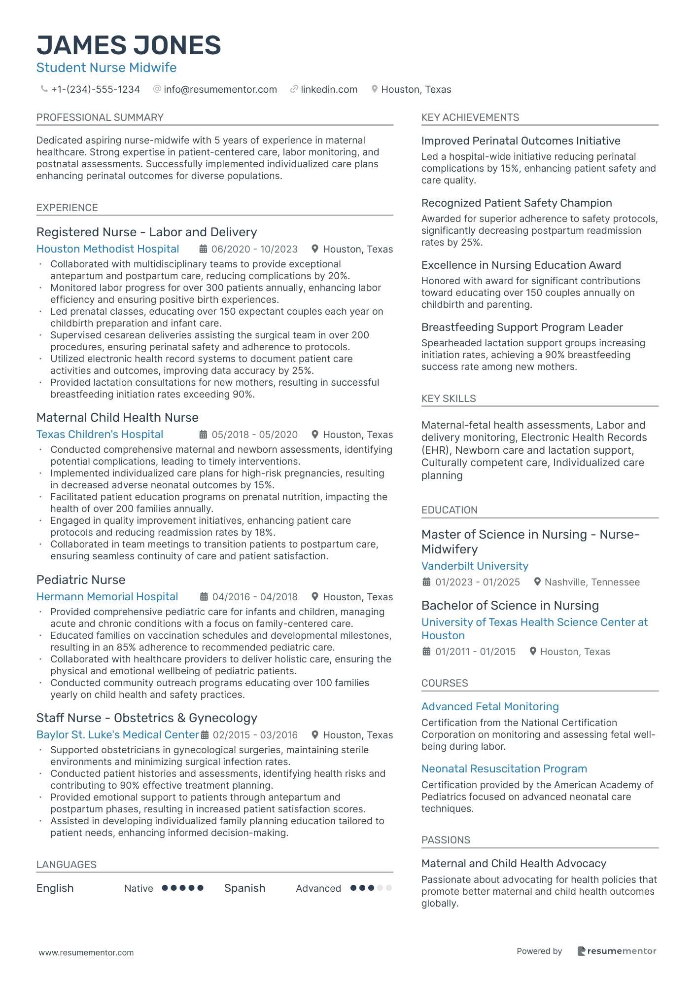 Student Nurse Midwife