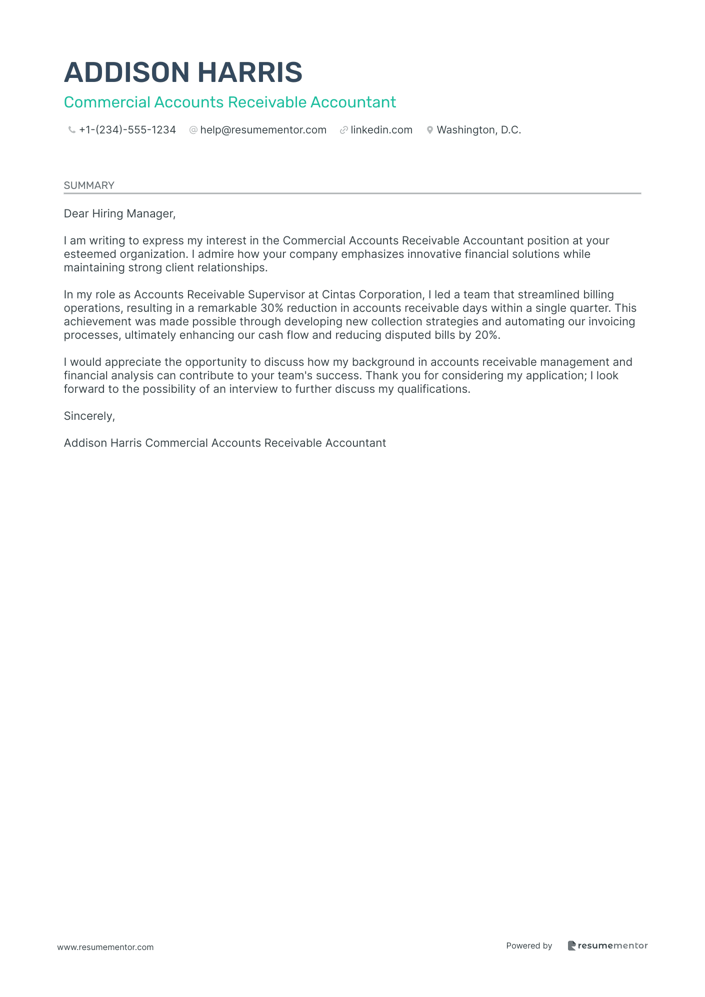 Commercial Accounts Receivable Accountant