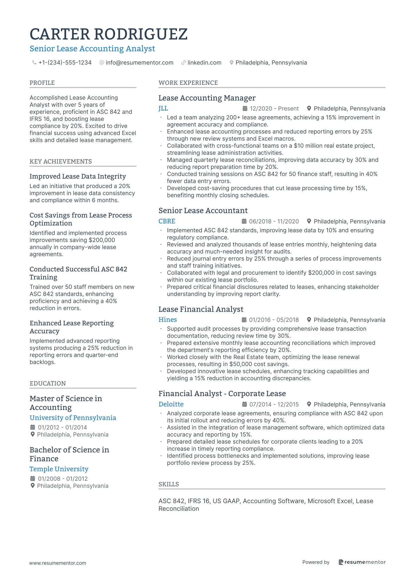Senior Lease Accounting Analyst