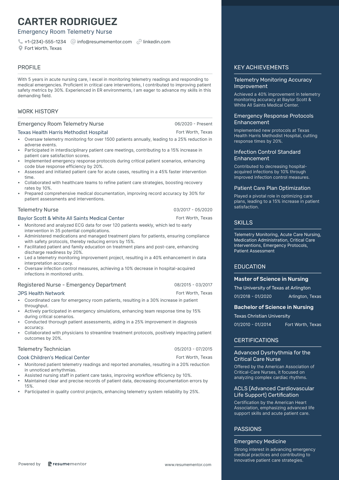 Emergency Room Telemetry Nurse