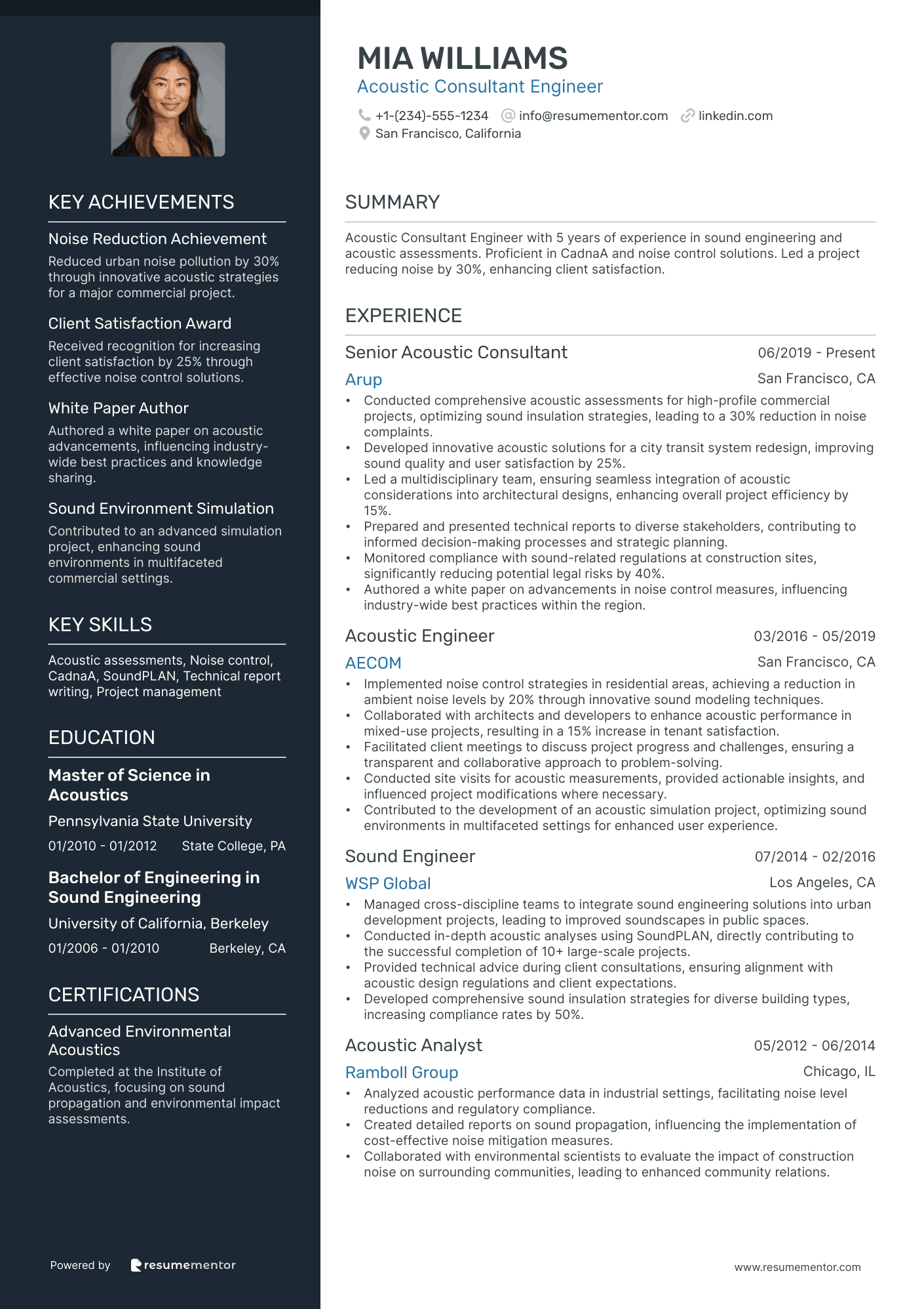 Acoustic Consultant Engineer